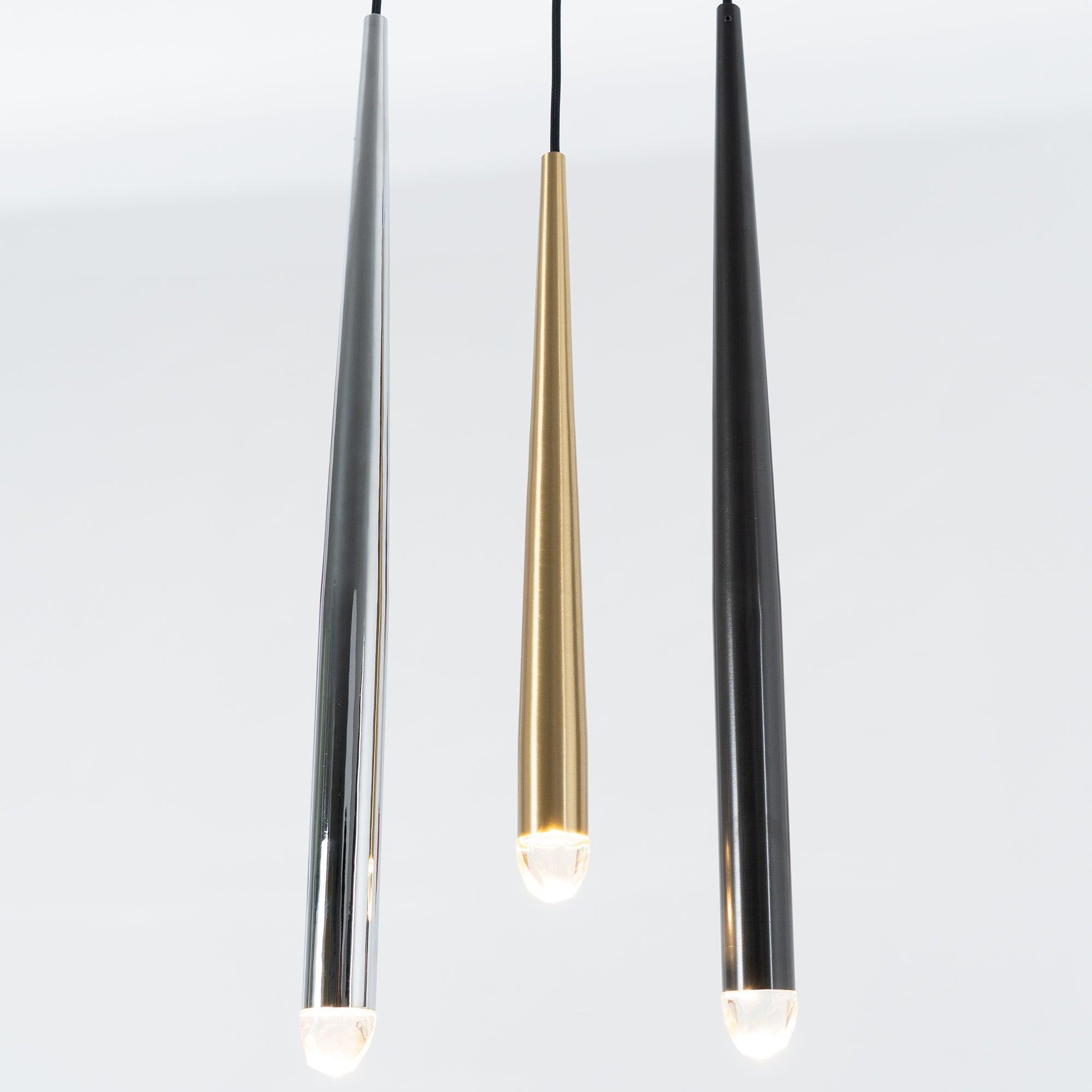 Chandelier with Polished Brass and Crystal Shades Minimalist - Neutralighting