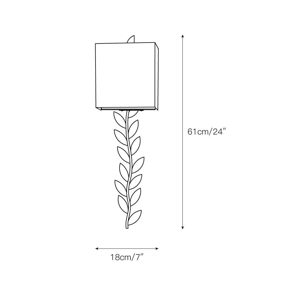 Plotuvyo Modern Minimalist Grove Brass Fabric Metal Wall Lamp - Neutralighting