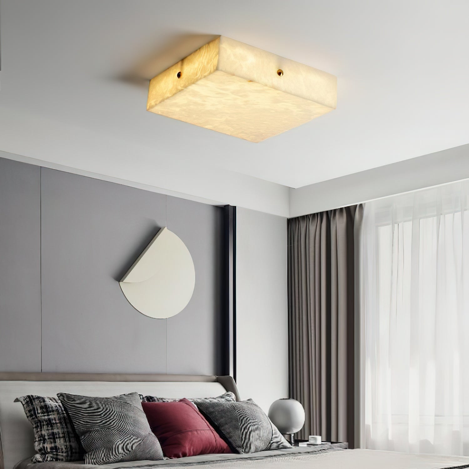 Rauduvys Modern Minimalist Alabaster Ceiling Light - Neutralighting