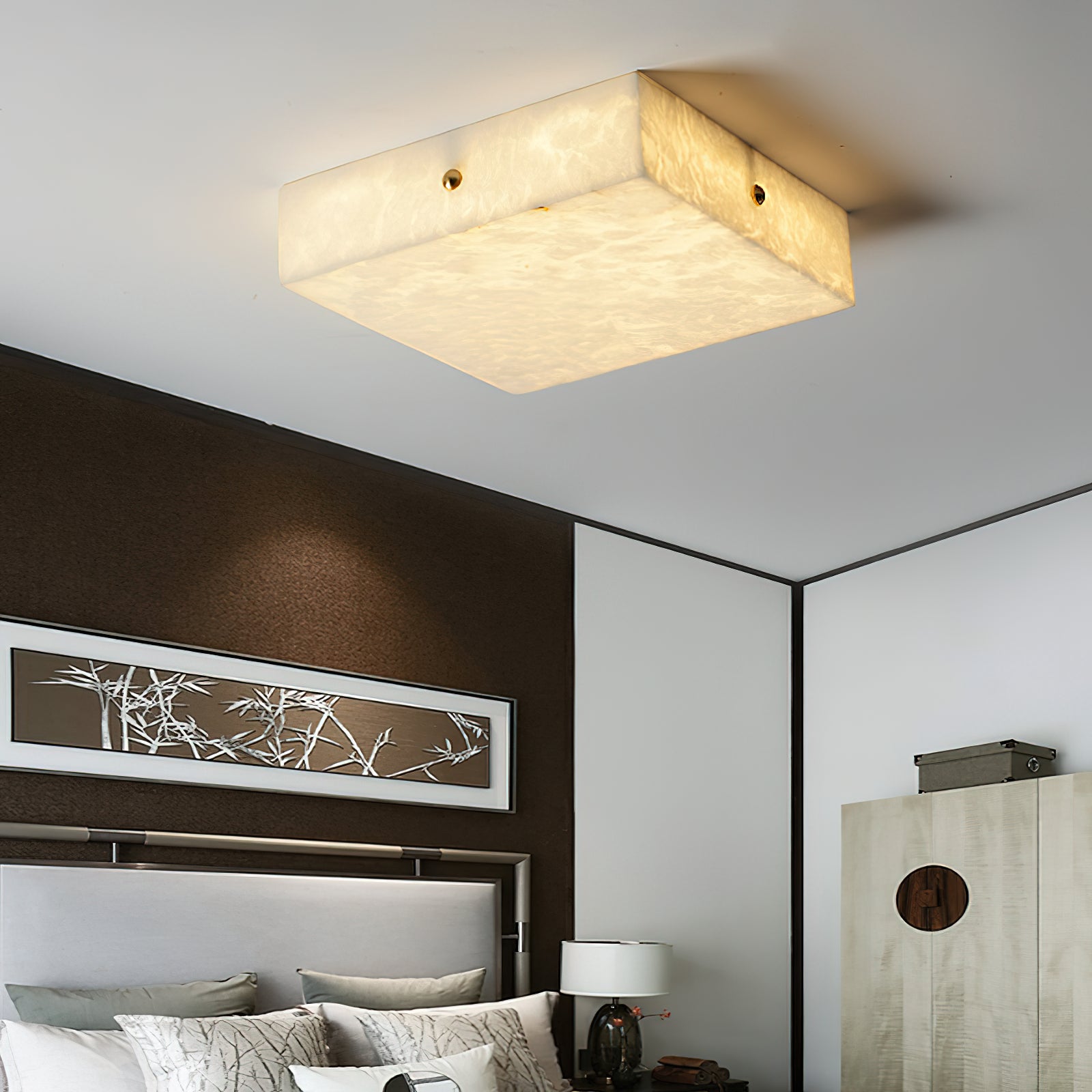 Rauduvys Modern Minimalist Alabaster Ceiling Light - Neutralighting