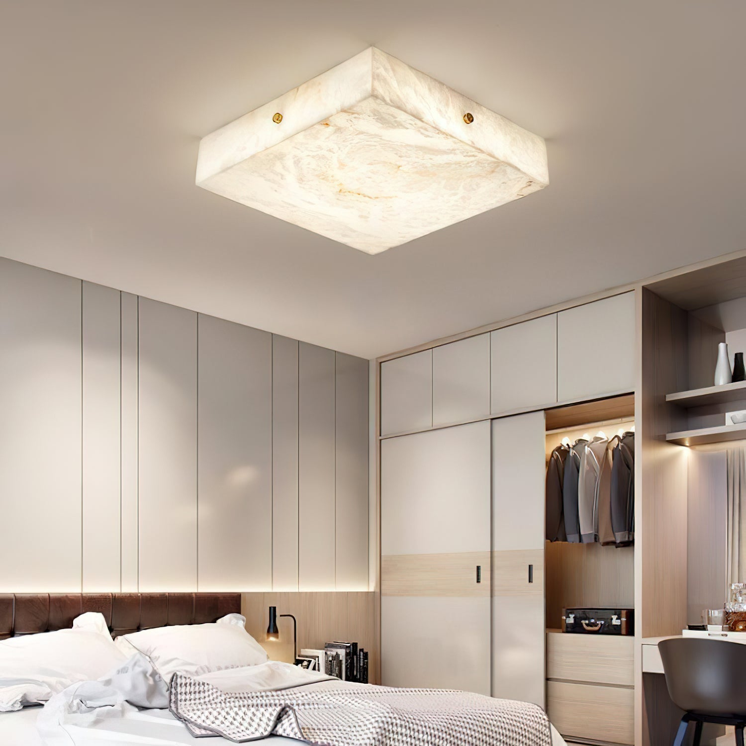 Rauduvys Modern Minimalist Alabaster Ceiling Light - Neutralighting