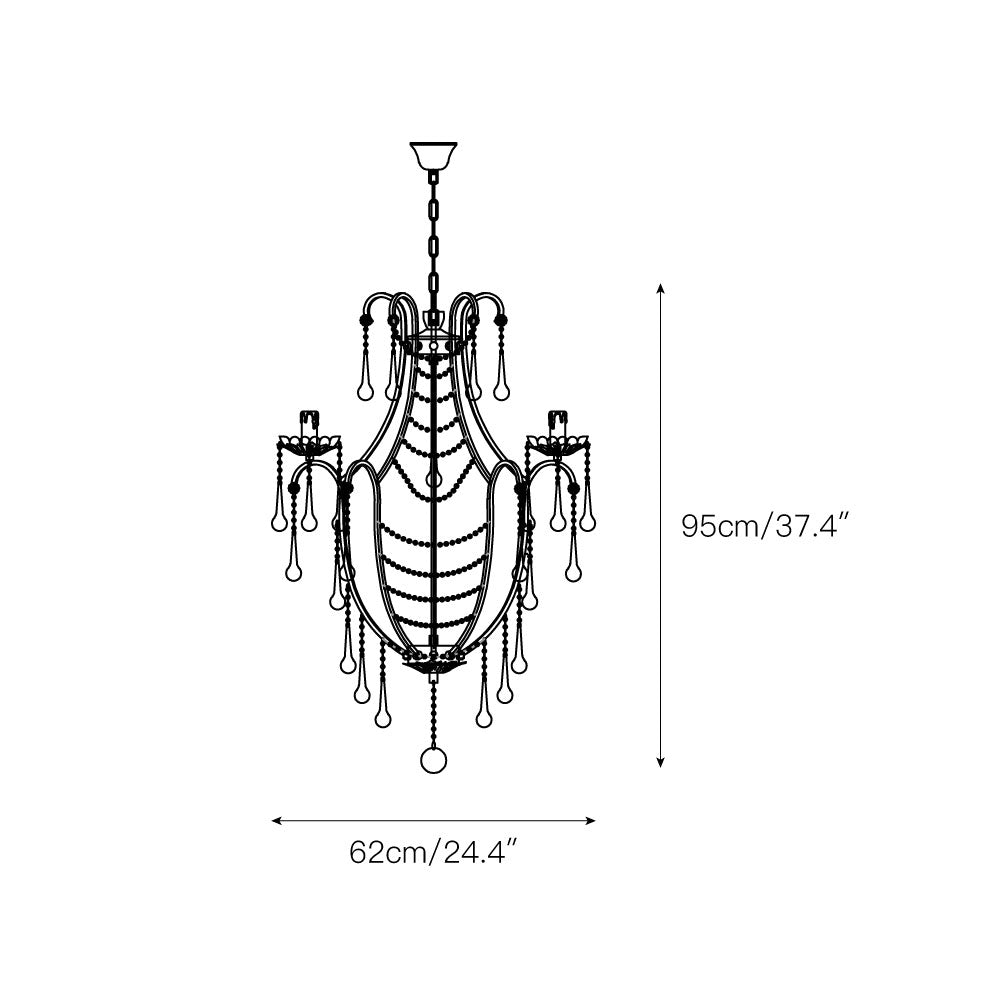Qvistuvyo Individual Creativity Metal Glass Chandelier - Neutralighting