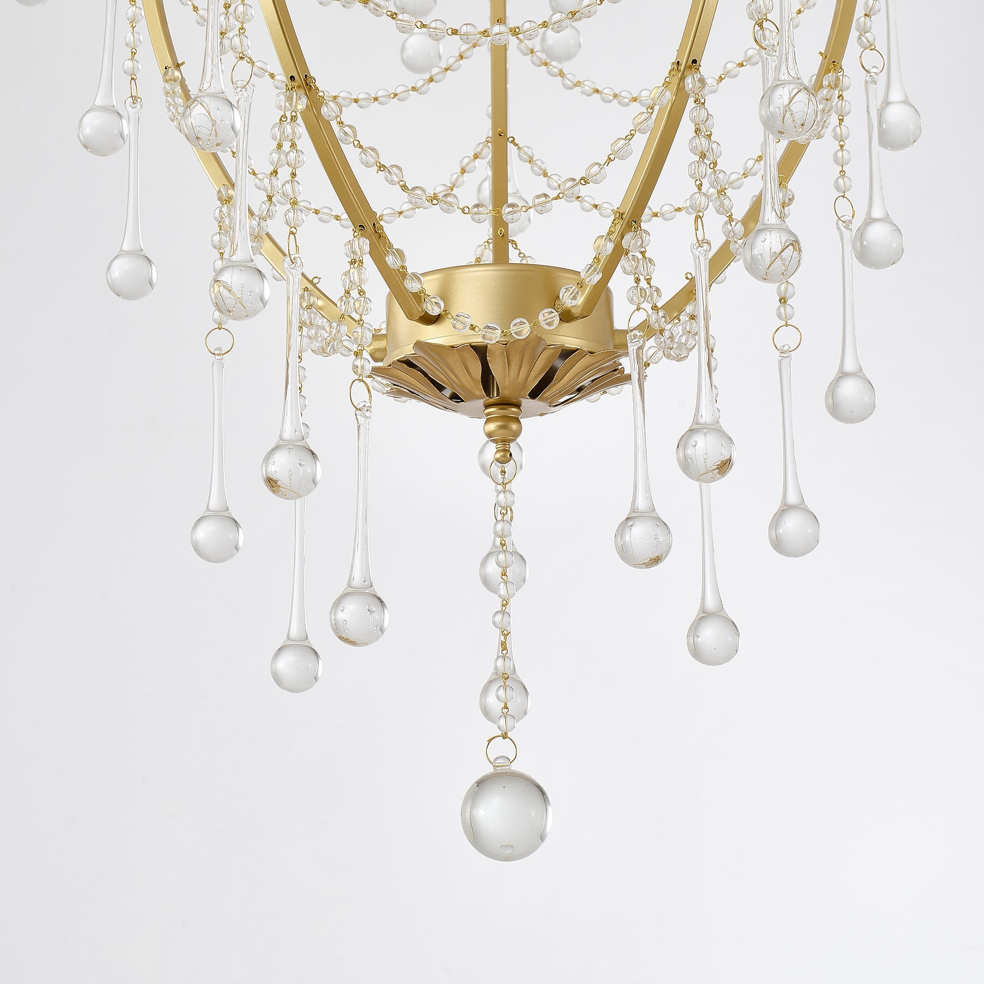 Qvistuvyo Individual Creativity Metal Glass Chandelier - Neutralighting