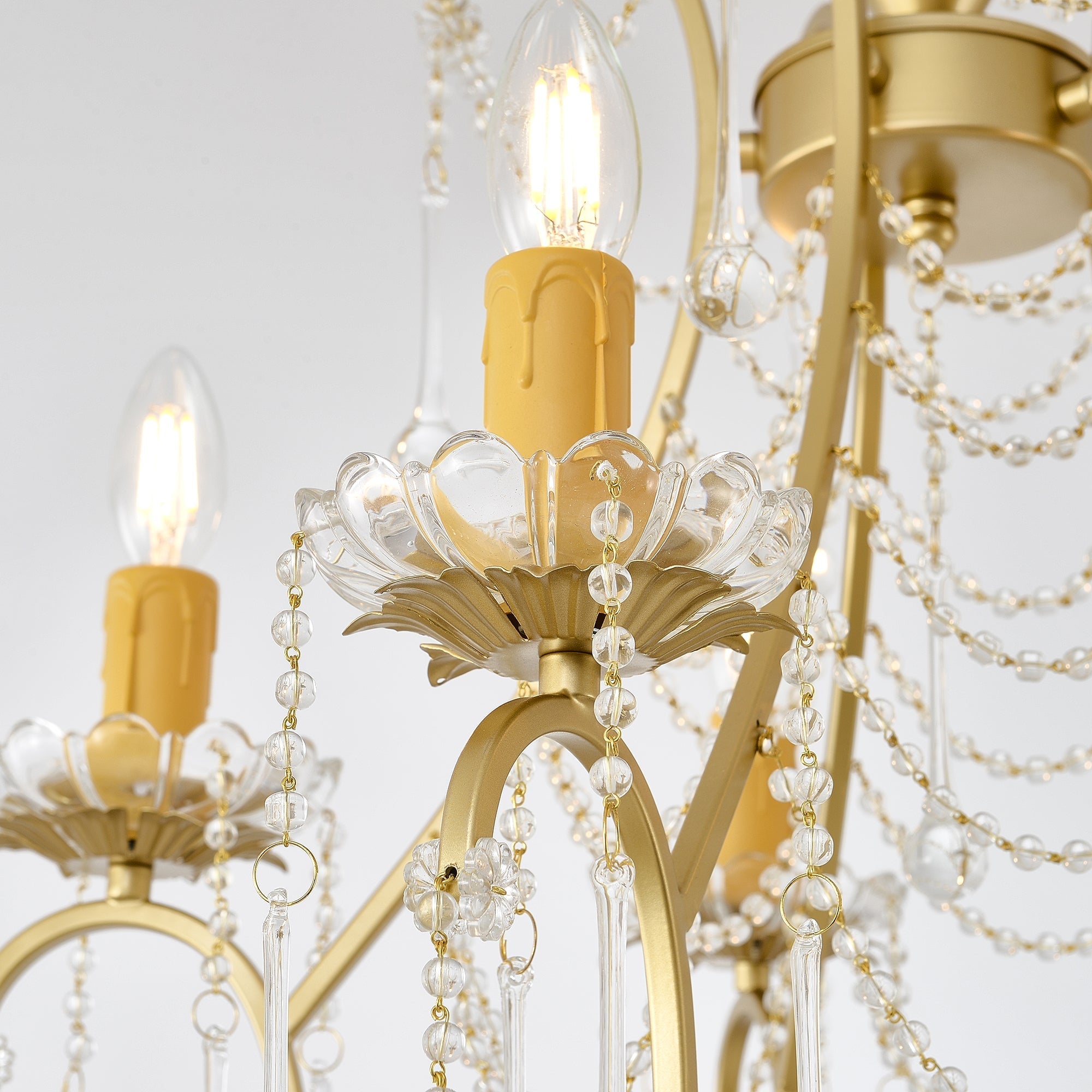 Qvistuvyo Individual Creativity Metal Glass Chandelier - Neutralighting