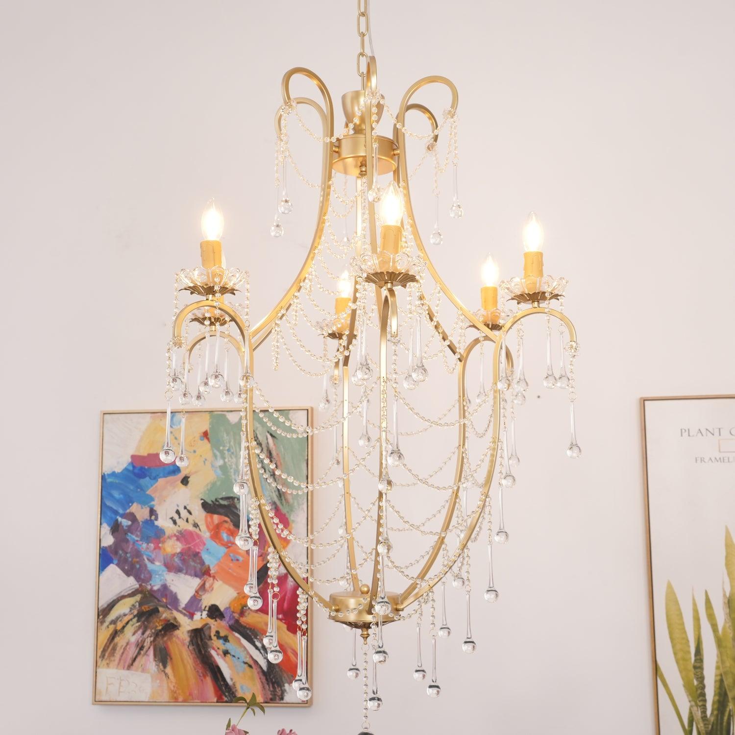 Qvistuvyo Individual Creativity Metal Glass Chandelier - Neutralighting