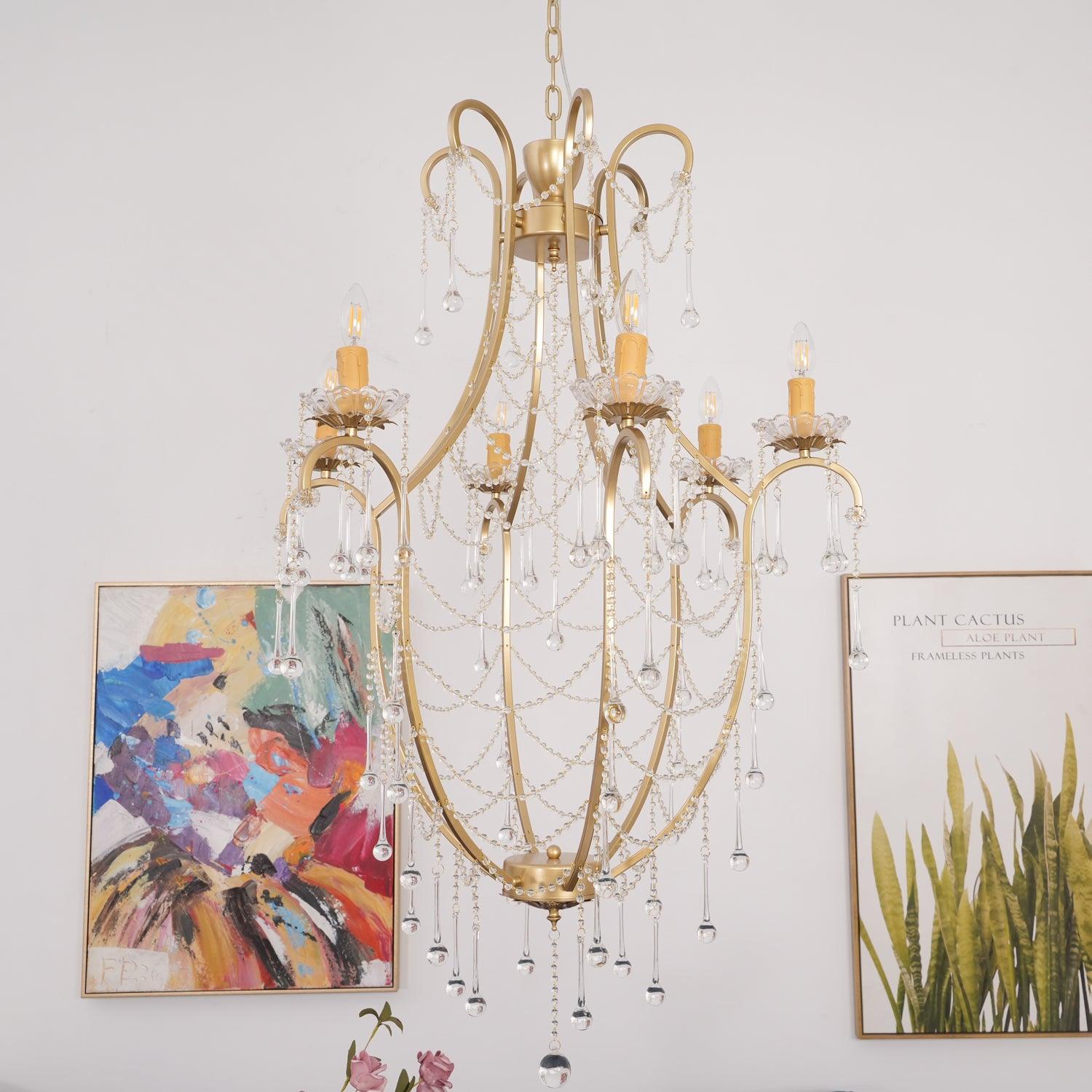 Qvistuvyo Individual Creativity Metal Glass Chandelier - Neutralighting