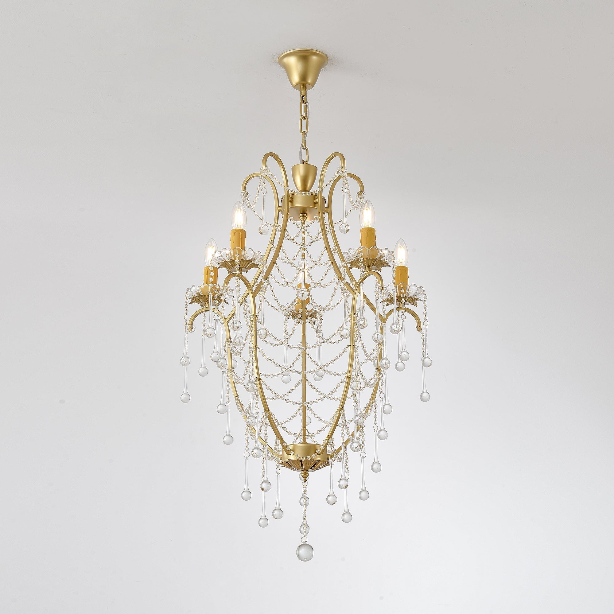 Qvistuvyo Individual Creativity Metal Glass Chandelier - Neutralighting