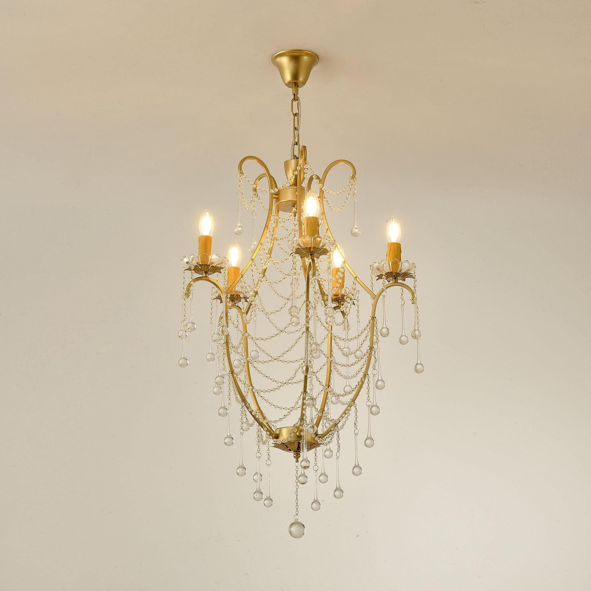 Qvistuvyo Individual Creativity Metal Glass Chandelier - Neutralighting