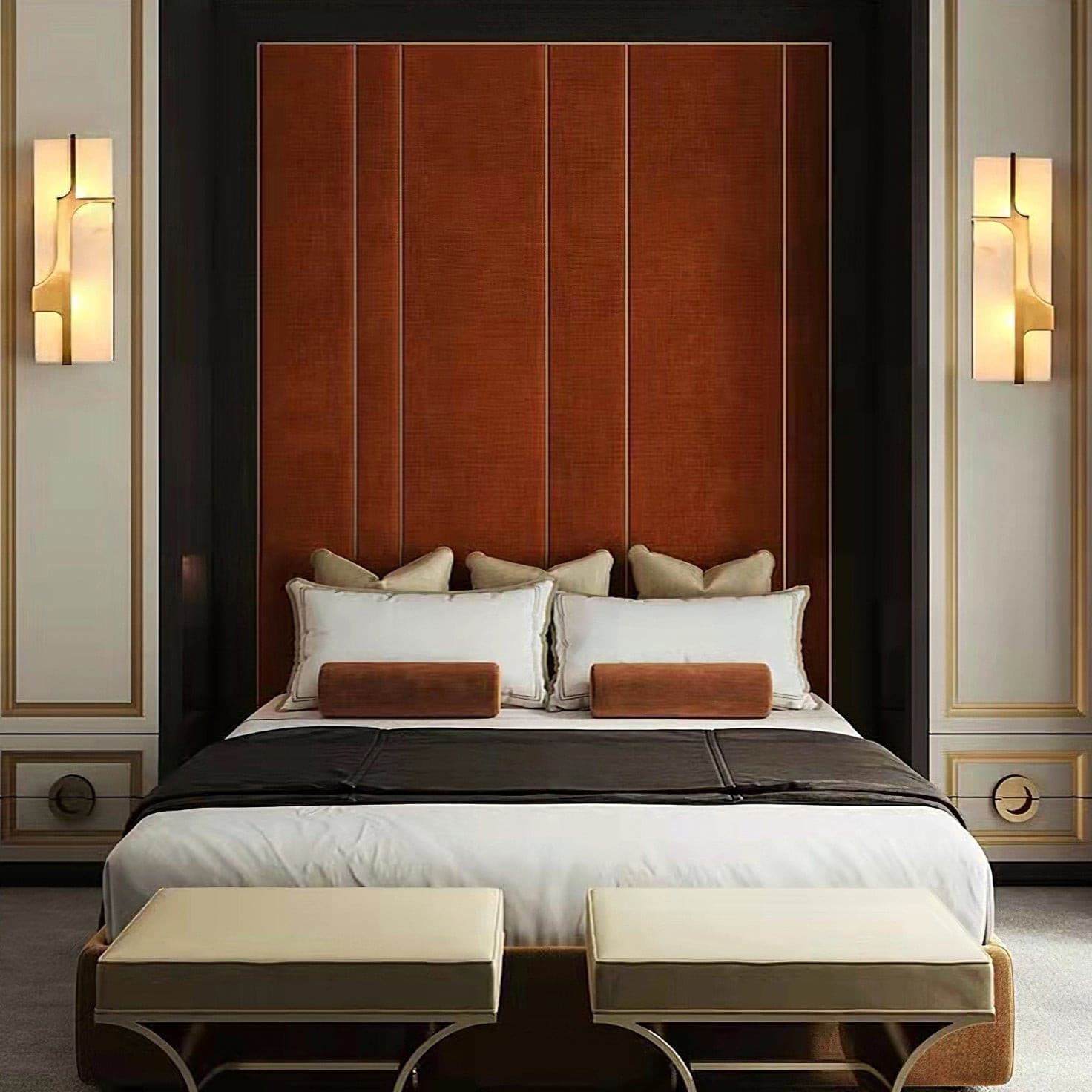 Ariel Wall Lamp Alabaster & Brass Elegance - Neutralighting