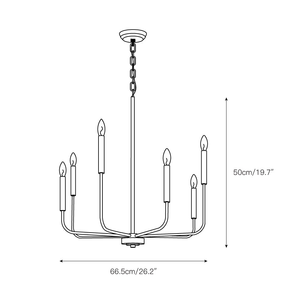 Ulfuvys Modern Candle Industrial Metal Chandelier - Neutralighting