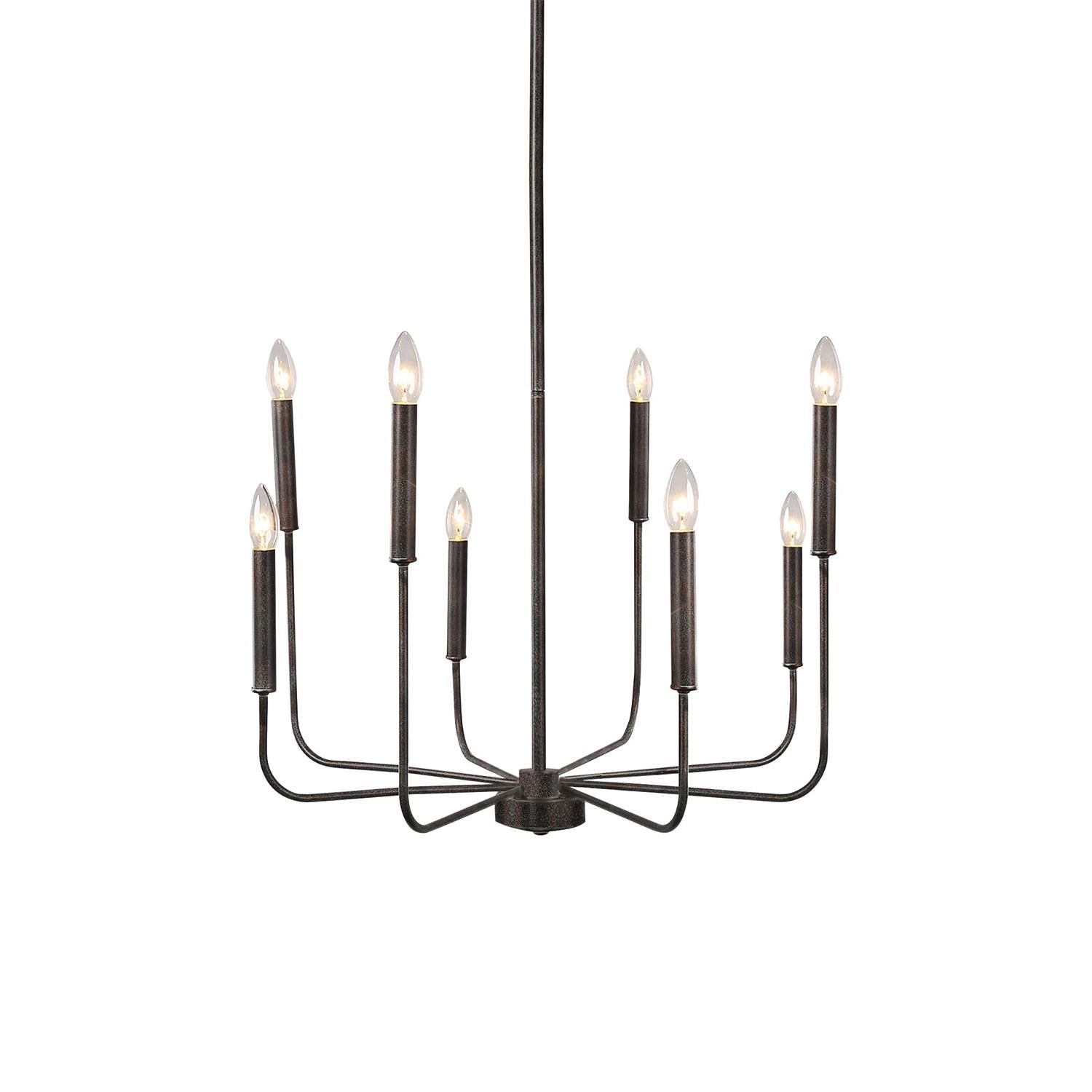 Ulfuvys Modern Candle Industrial Metal Chandelier - Neutralighting