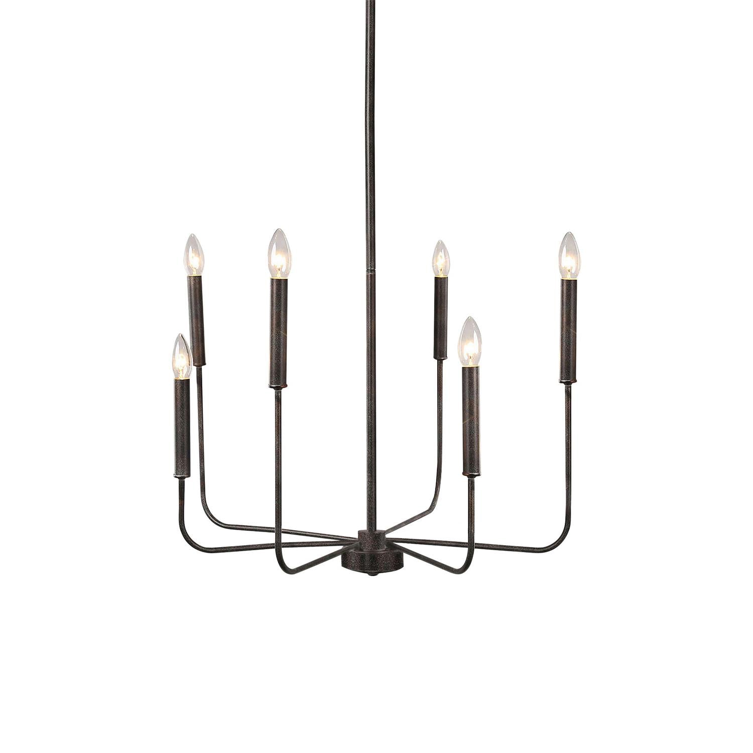 Ulfuvys Modern Candle Industrial Metal Chandelier - Neutralighting