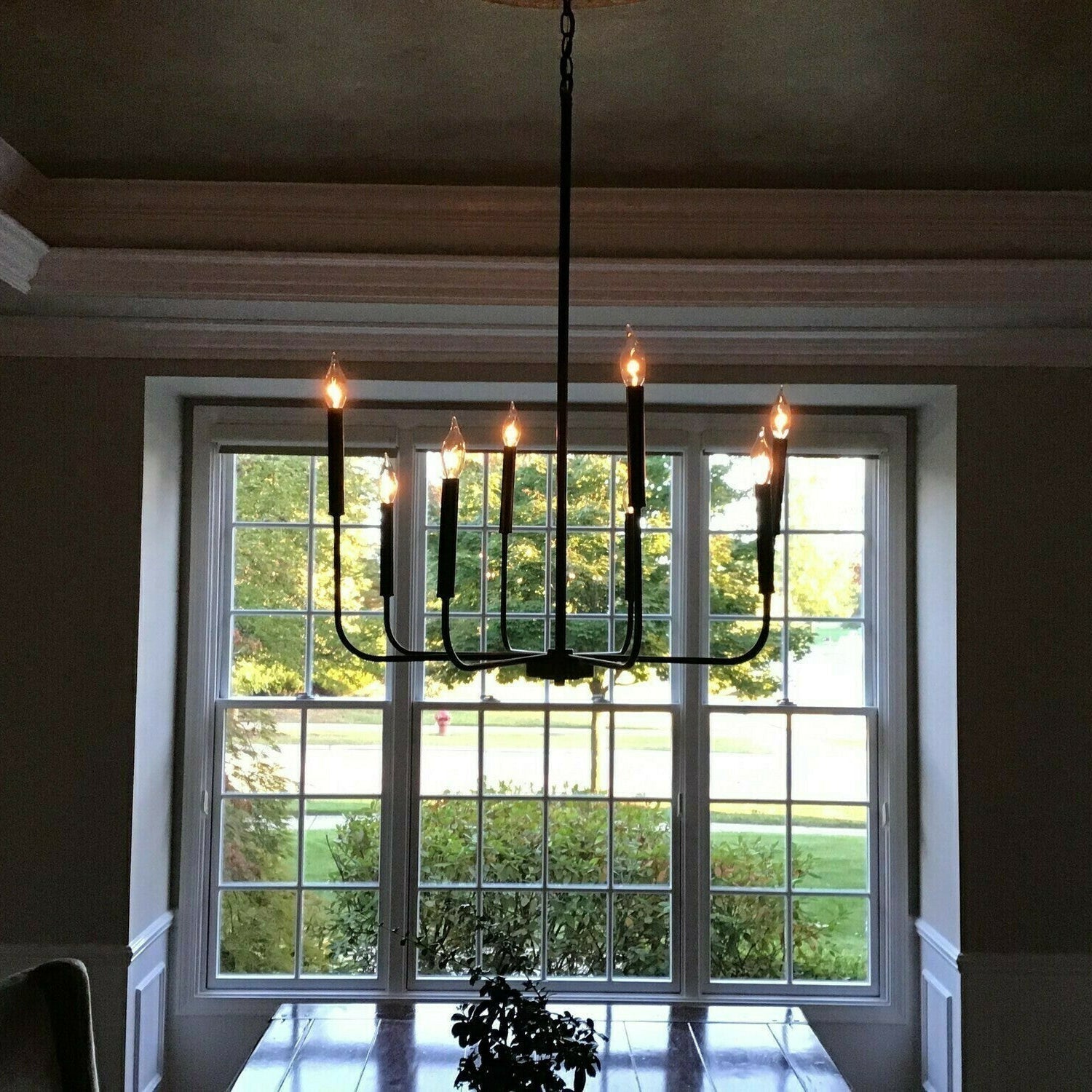 Ulfuvys Modern Candle Industrial Metal Chandelier - Neutralighting