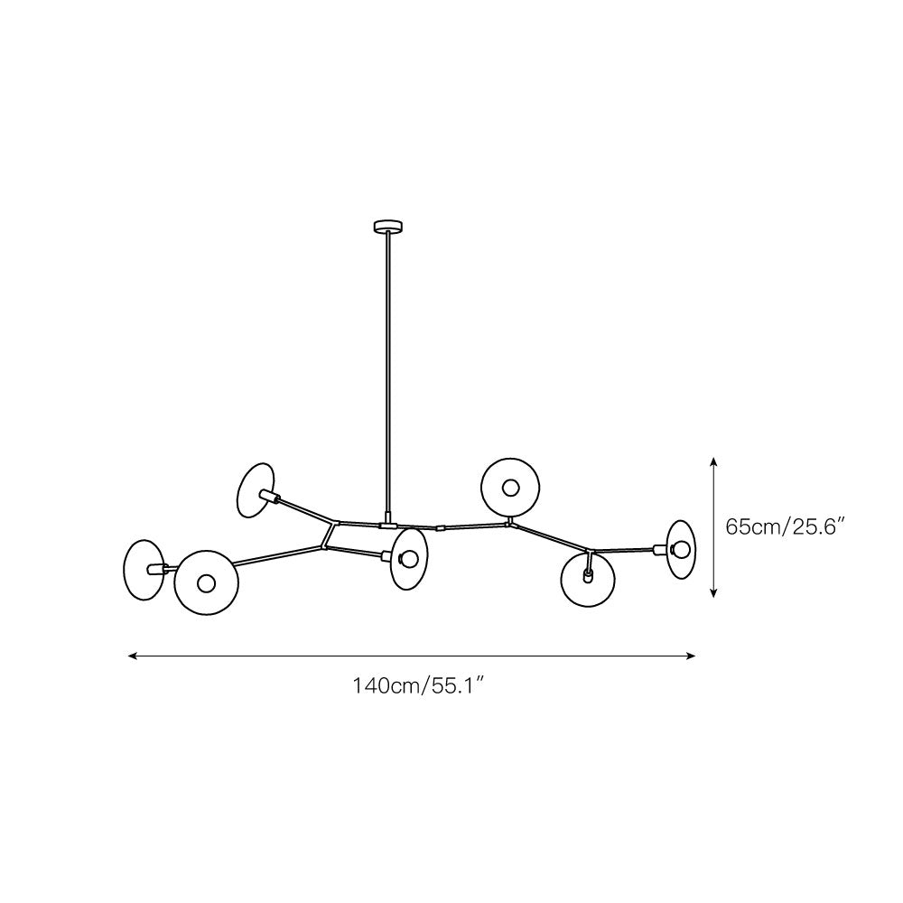 Tinduvyo Modern Minimalist Metal Glass Chandelier - Neutralighting