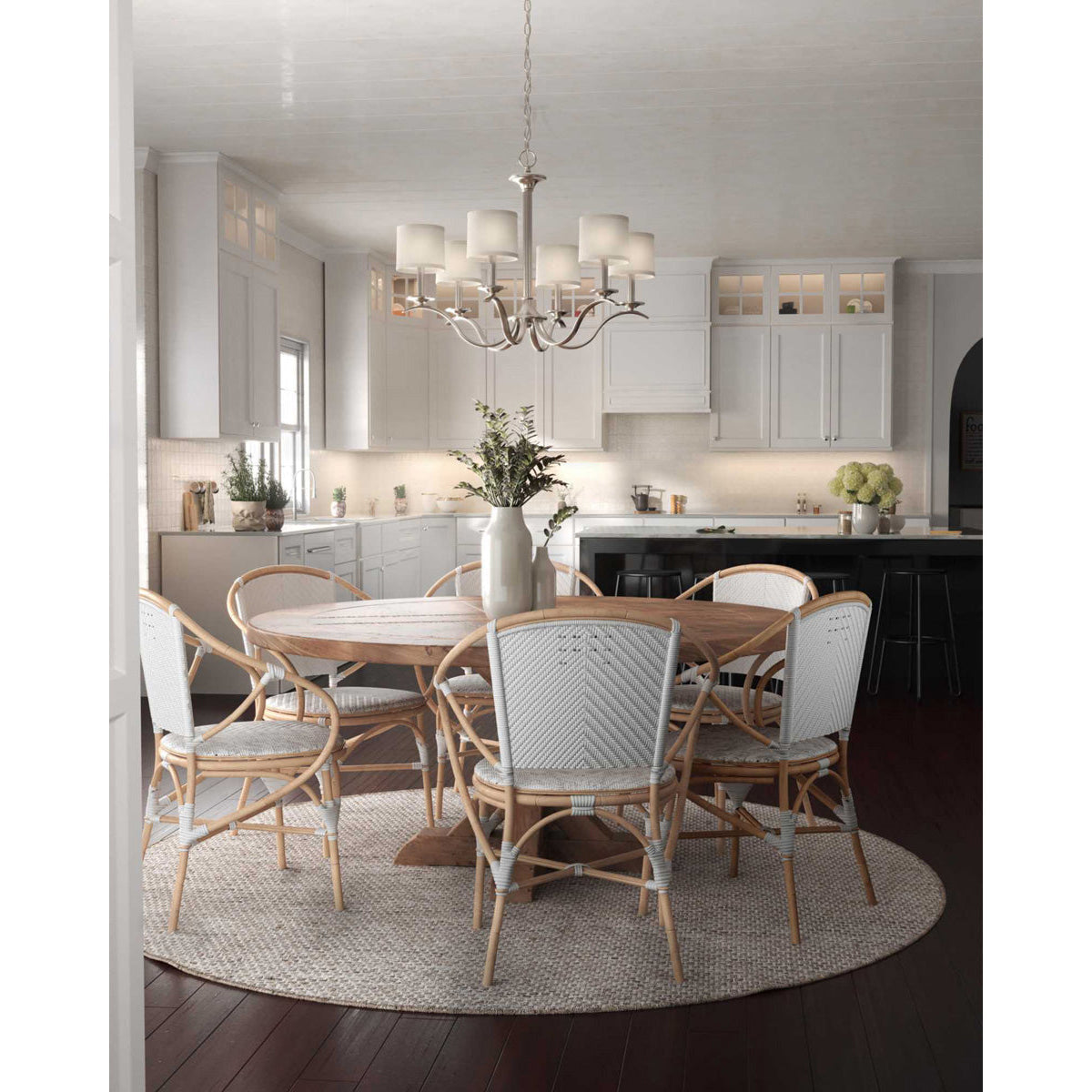Vatnuvys Traditional Premium Brass Fabric Metal Chandelier - Neutralighting