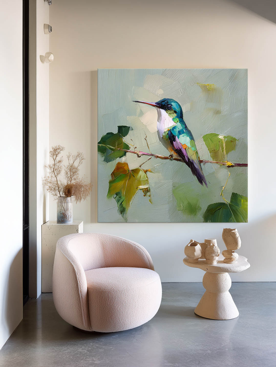 Modern Hummingbird Art ABAS320 - Neutralighting