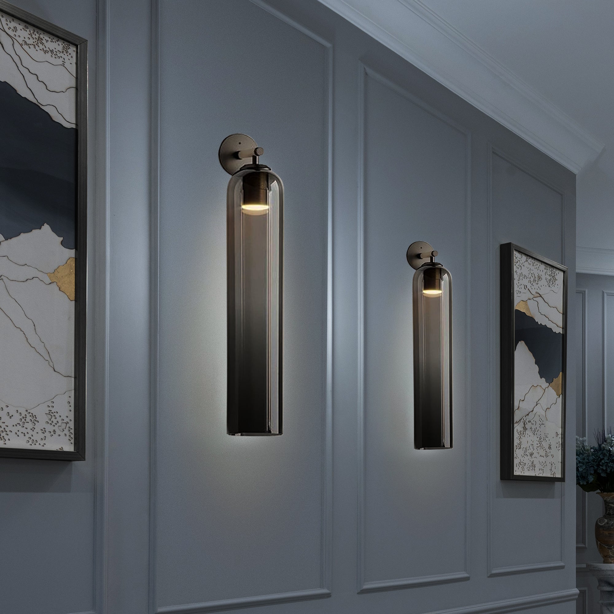 June Glass Indoor Wall Lamp Cylindrical - Neutralighting