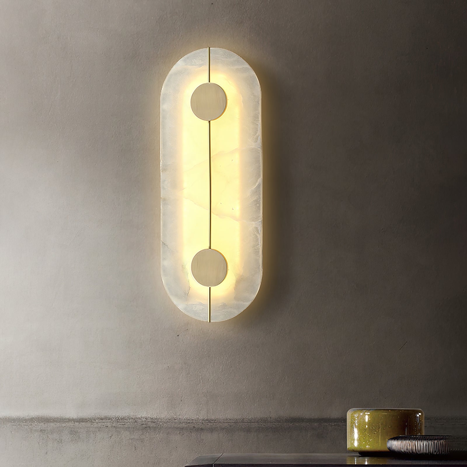 Waegnuvyo Modern Minimalist Alabaster Wall Lamp - Neutralighting