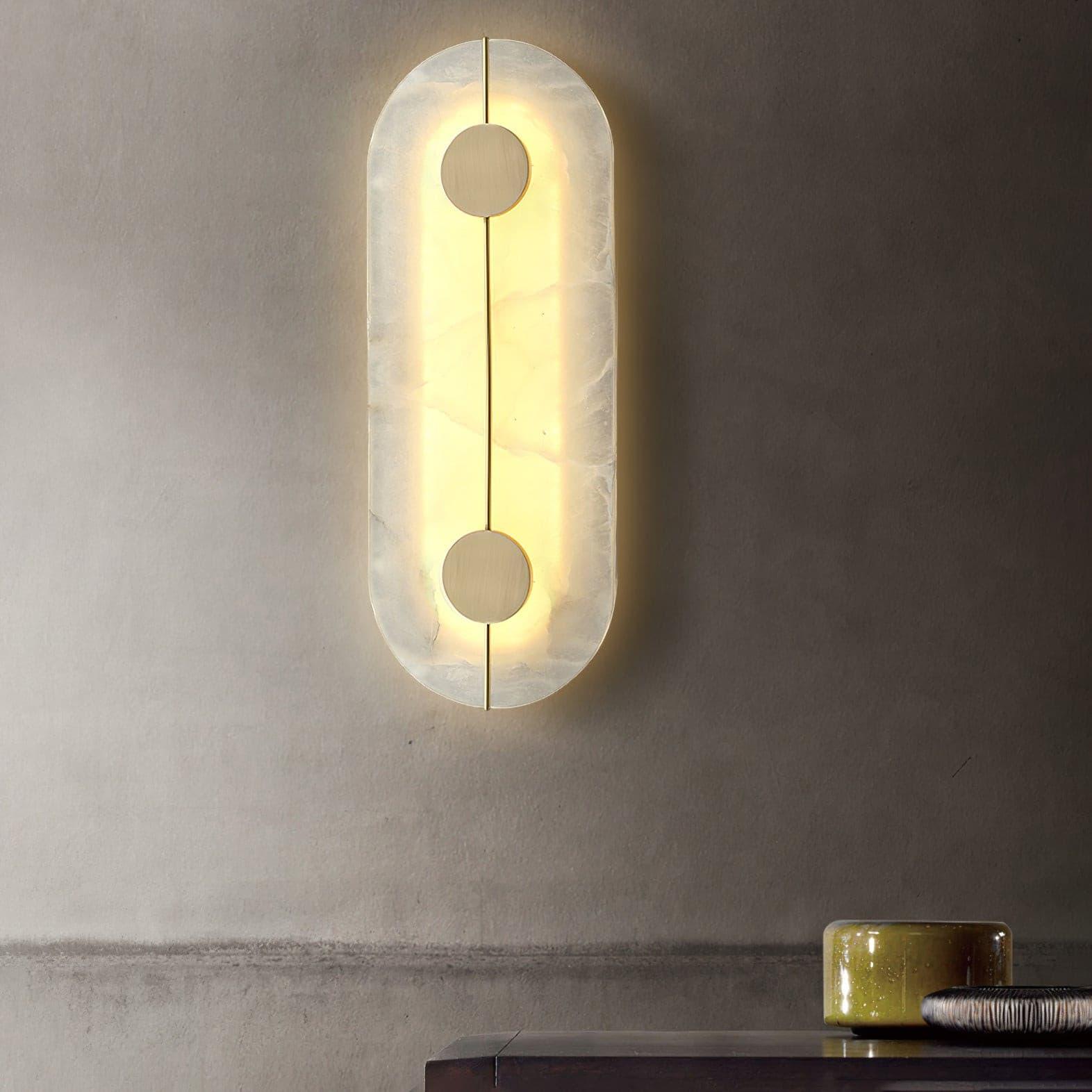 Citheira Minimalist Alabaster Wall Light - Neutralighting
