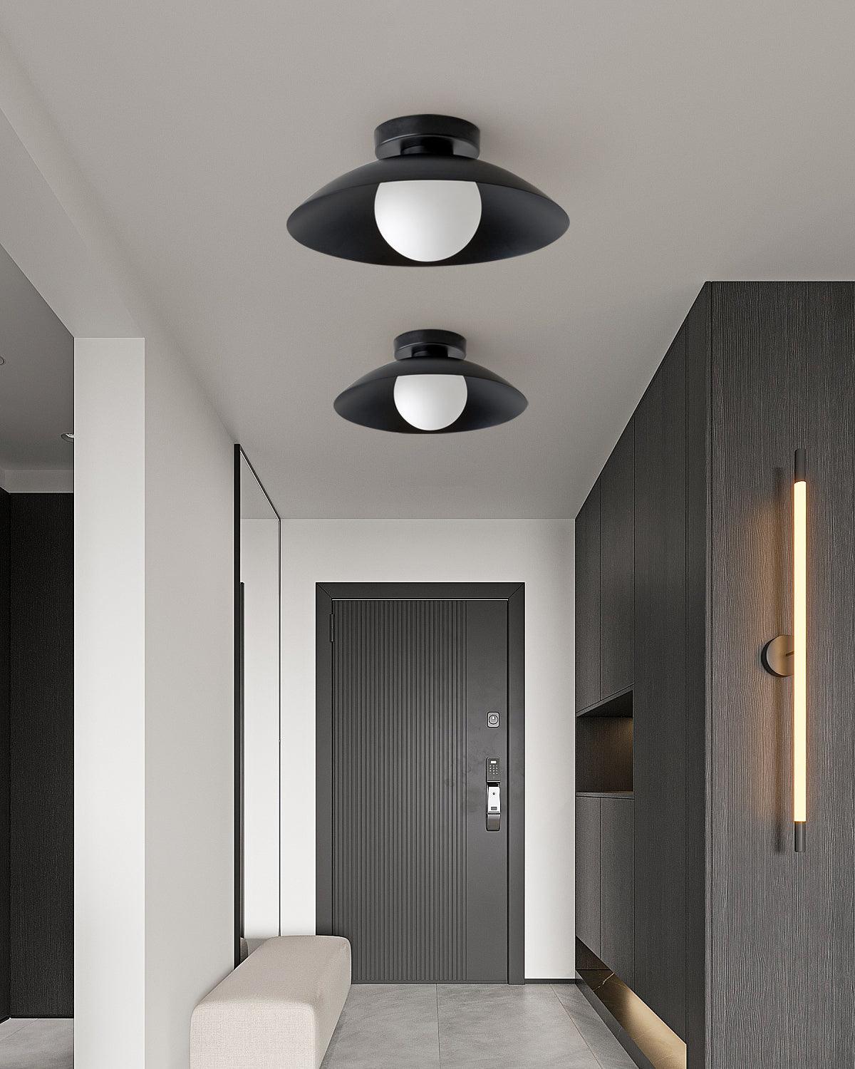 Ceiling Light in Metal Canopy and Glass with Color Options - Neutralighting