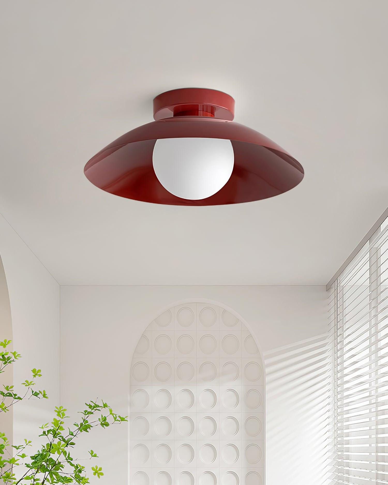 Ceiling Light in Metal Canopy and Glass with Color Options - Neutralighting