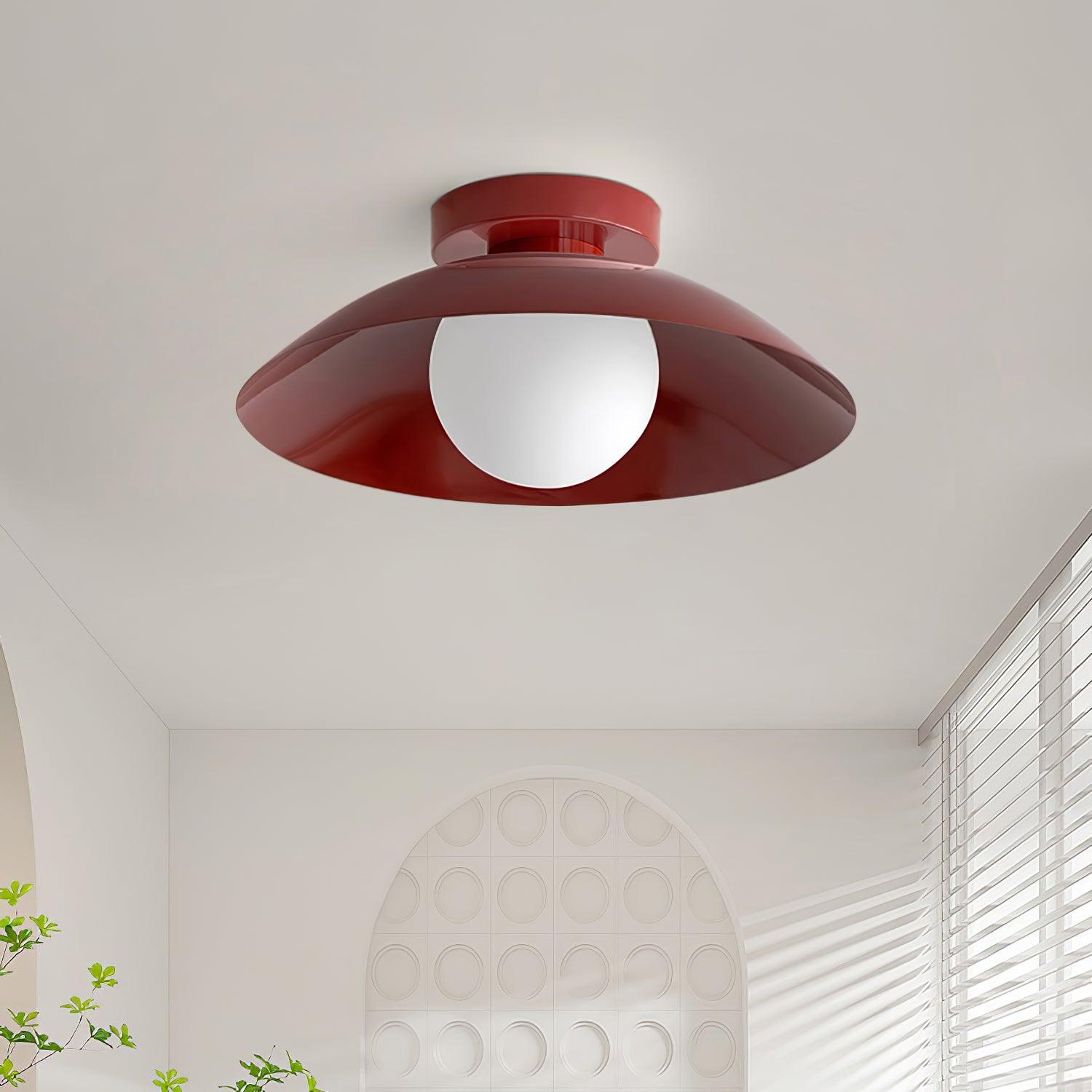 Ceiling Light in Metal Canopy and Glass with Color Options - Neutralighting