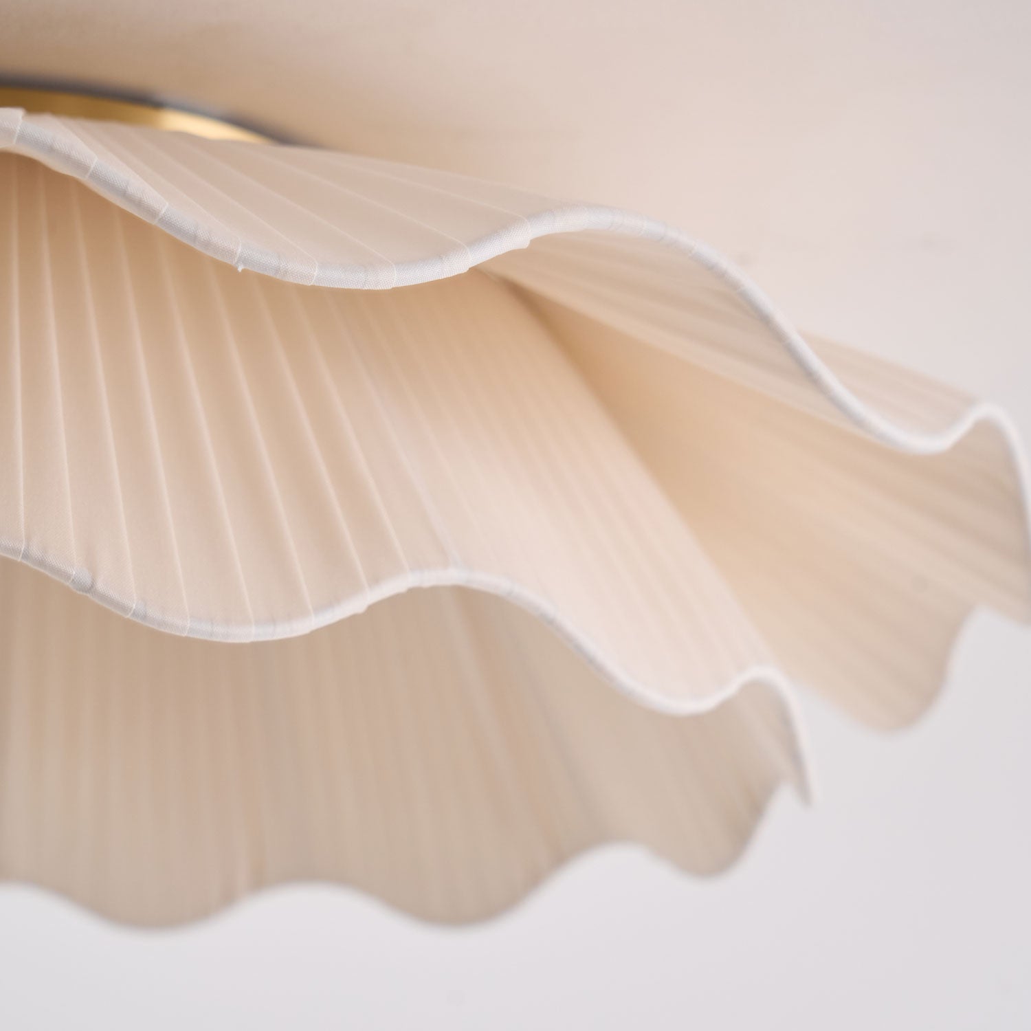 Tirah Fabric Wave Ceiling Light Brass - Neutralighting