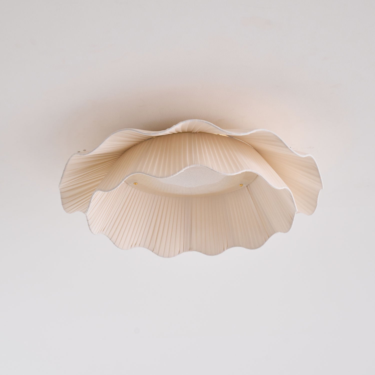 Tirah Fabric Wave Ceiling Light Brass - Neutralighting