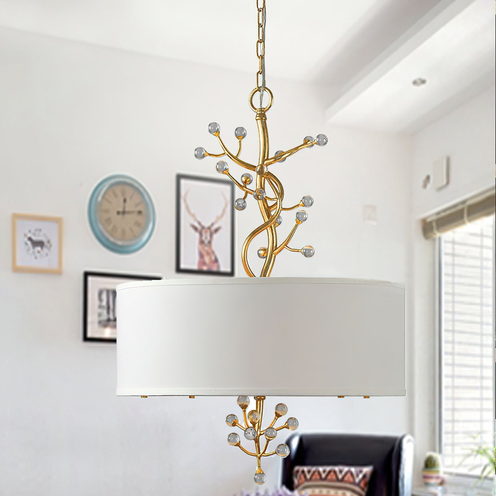 Asbury Individual Creativity Crystal Fabric Pendant Lamp - Neutralighting