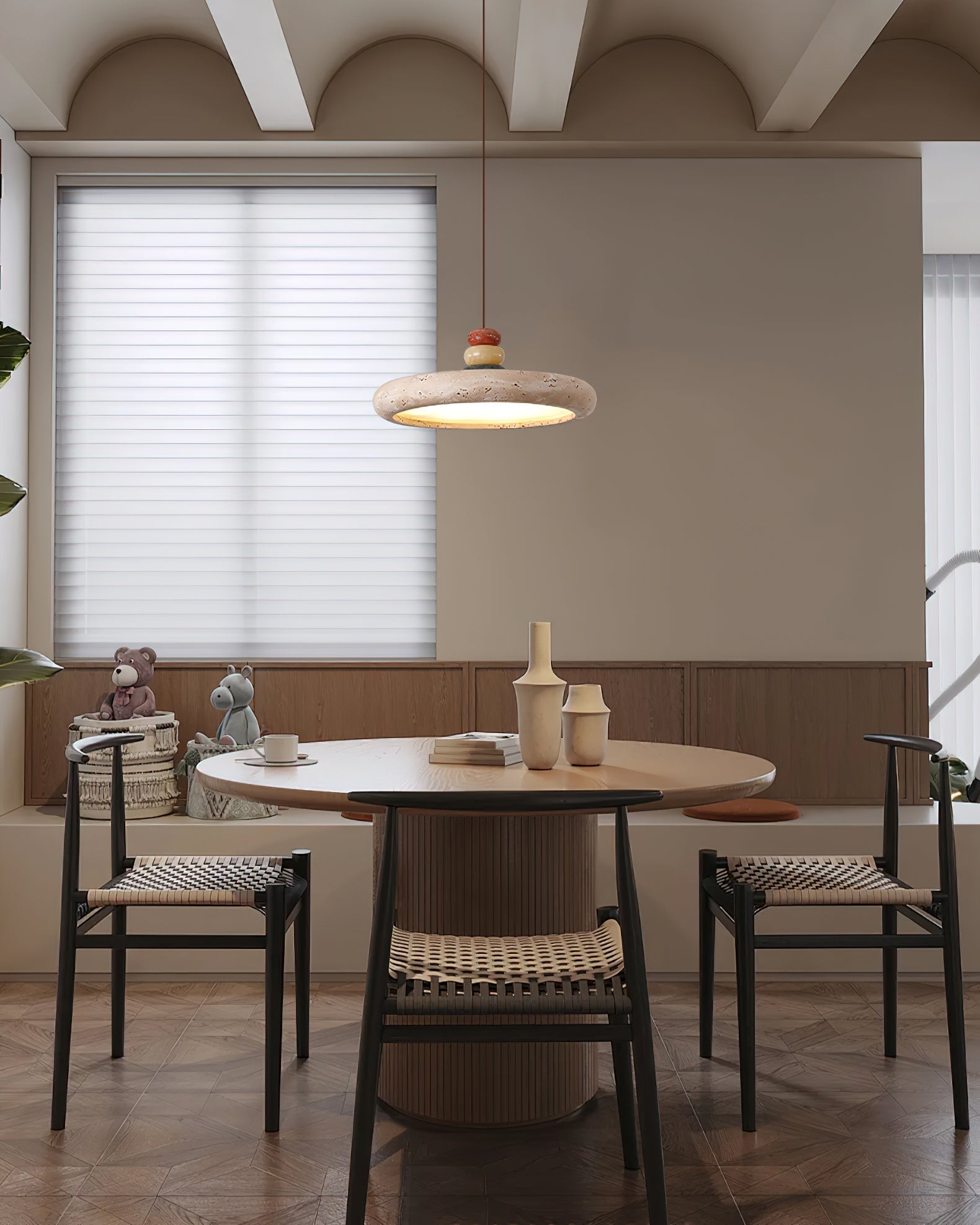 Tinon Pendant Lamp Yellow travertine Marble - Neutralighting