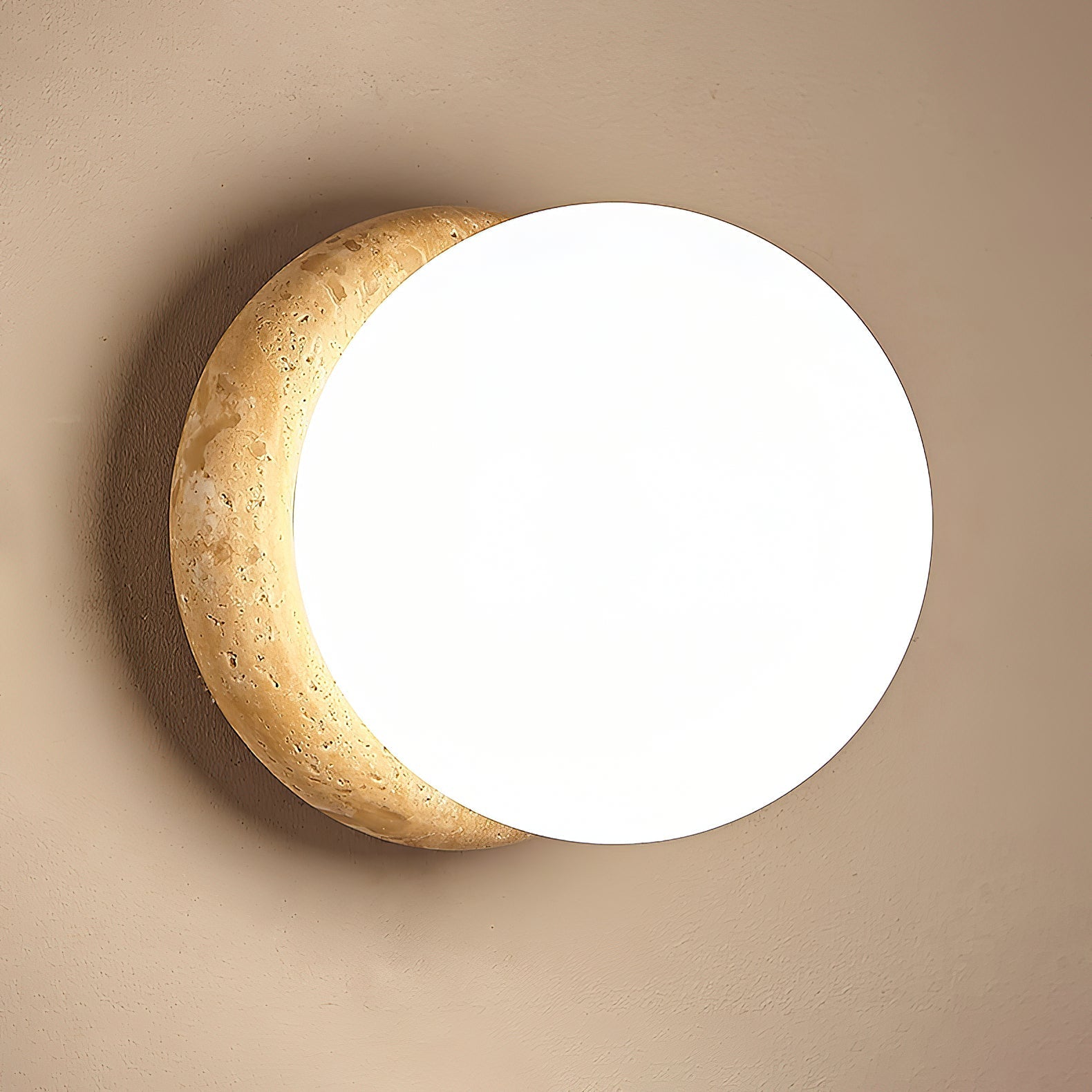 Blikuvys Modern Minimalist Travertine Glass Wall Lamp - Neutralighting