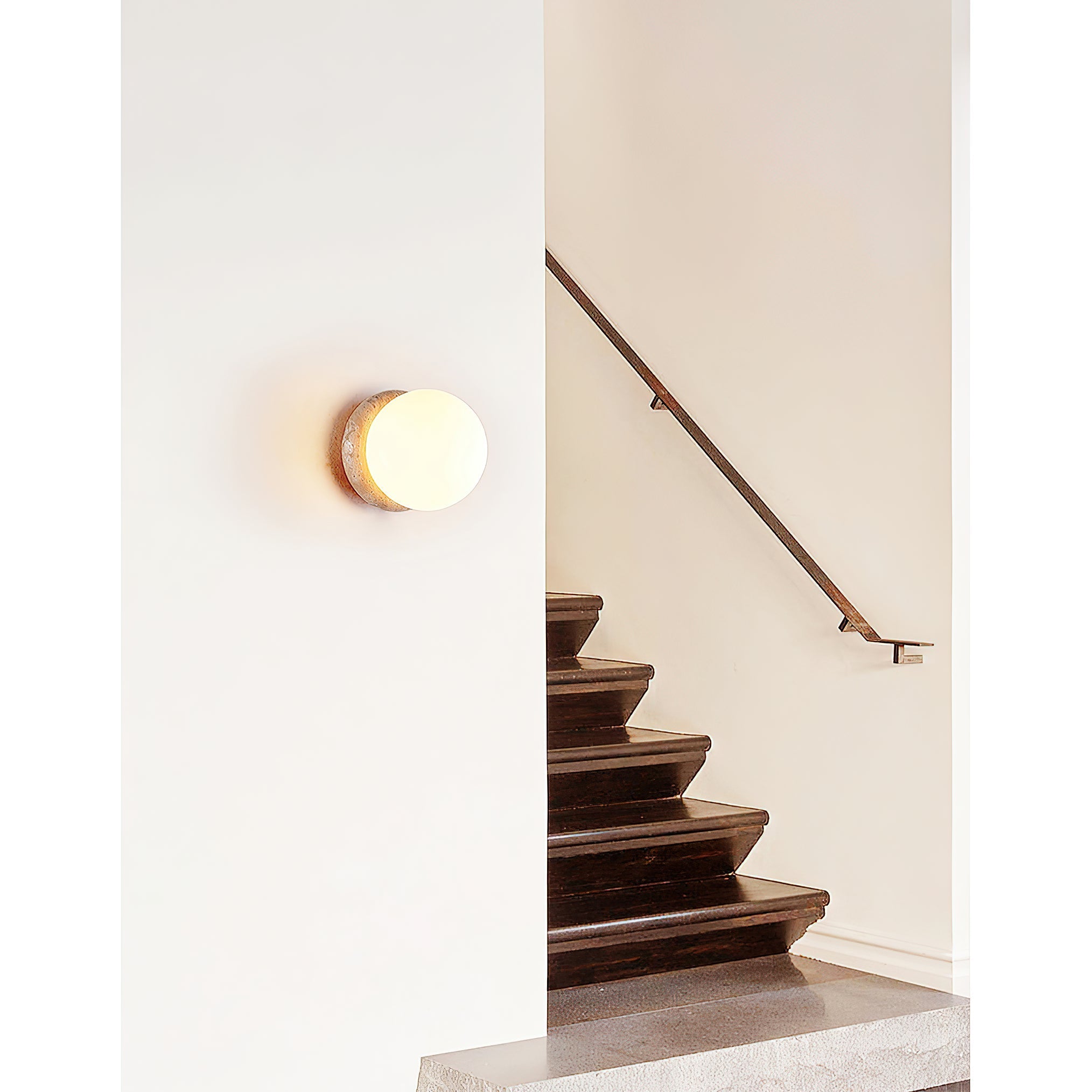 Blikuvys Modern Minimalist Travertine Glass Wall Lamp - Neutralighting