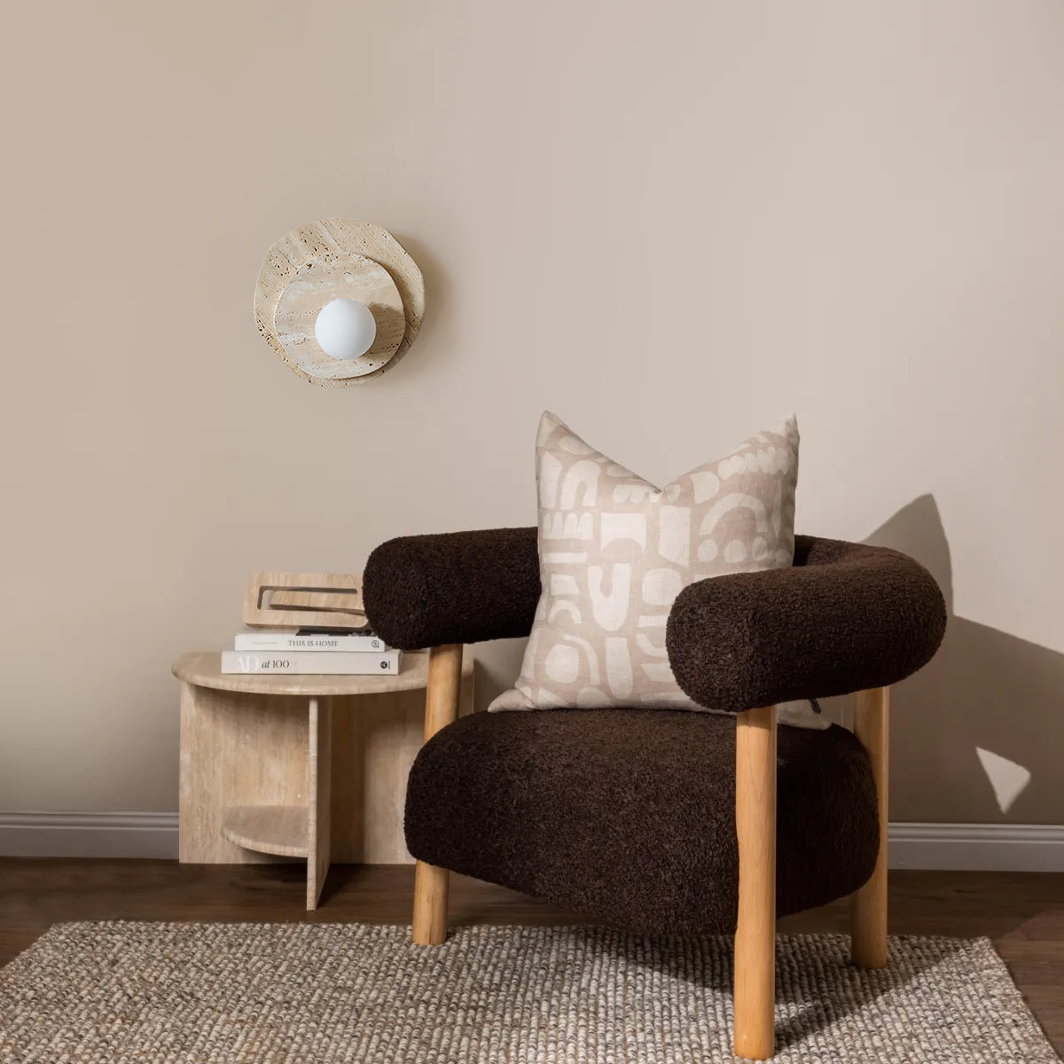 Astr Modern Minimalist Unique Stone Glass Wall Lamp - Neutralighting