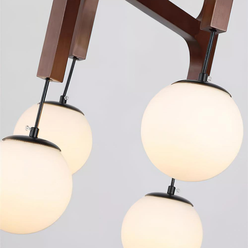 Terra Chandelier Geometric Wood - Neutralighting