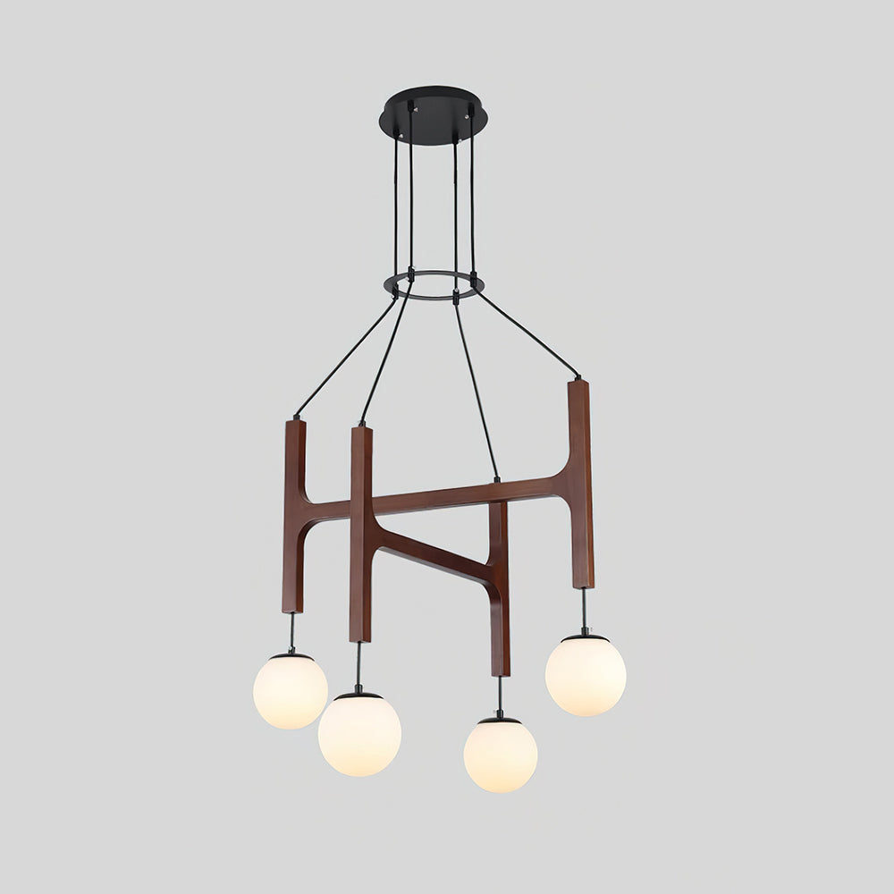 Terra Chandelier Geometric Wood - Neutralighting