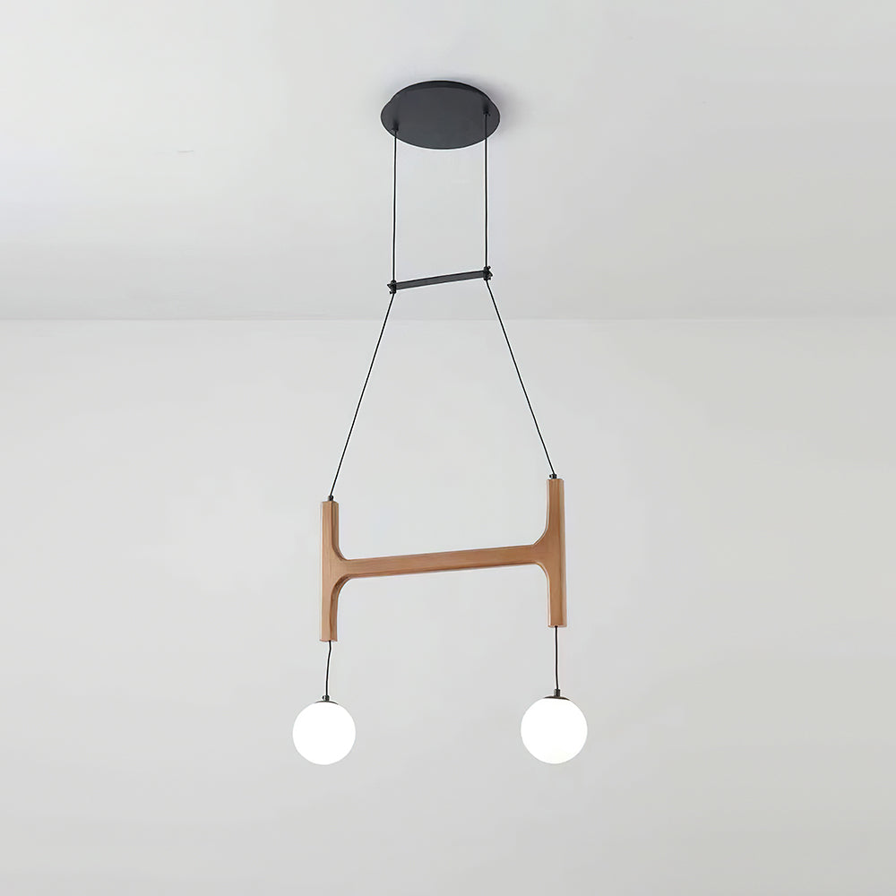 Terra Chandelier Geometric Wood - Neutralighting