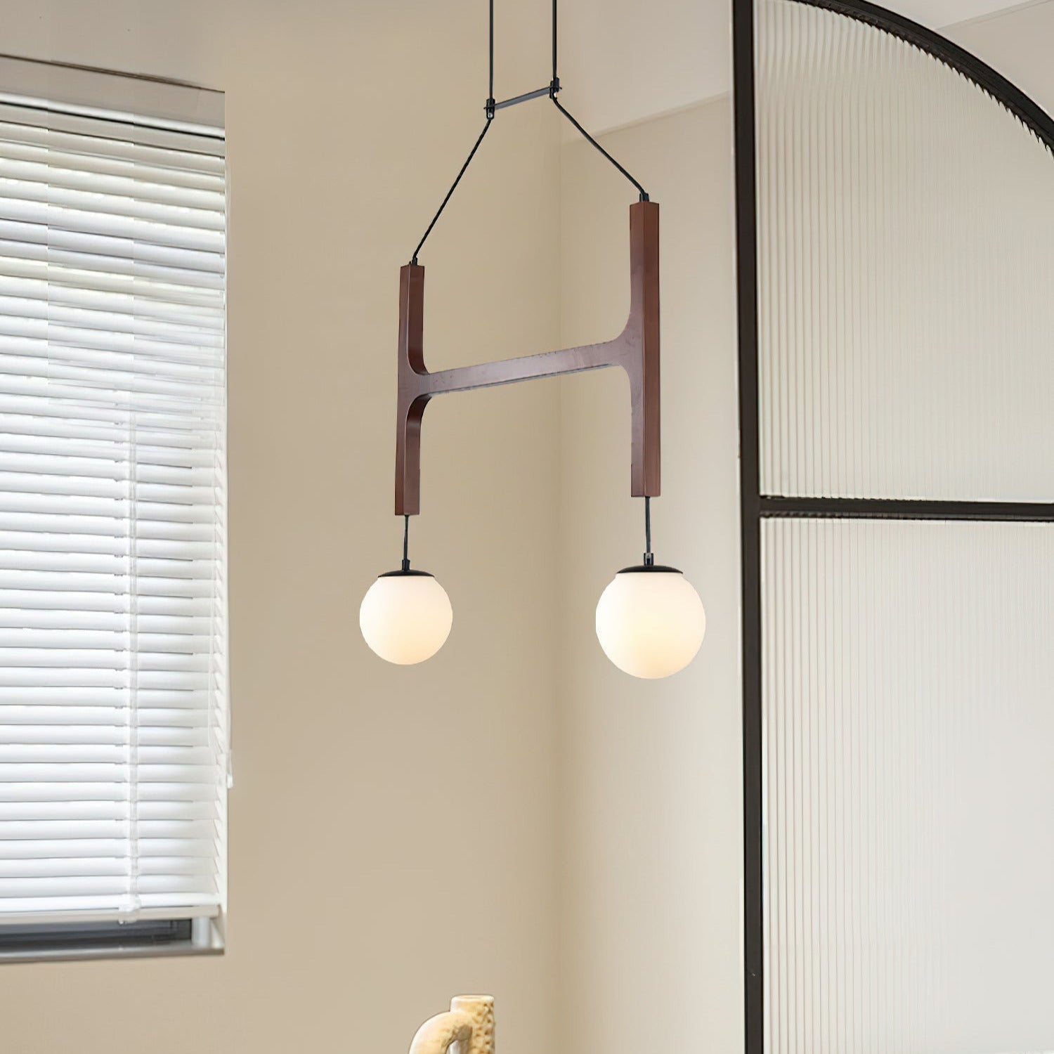 Terra Chandelier Geometric Wood - Neutralighting