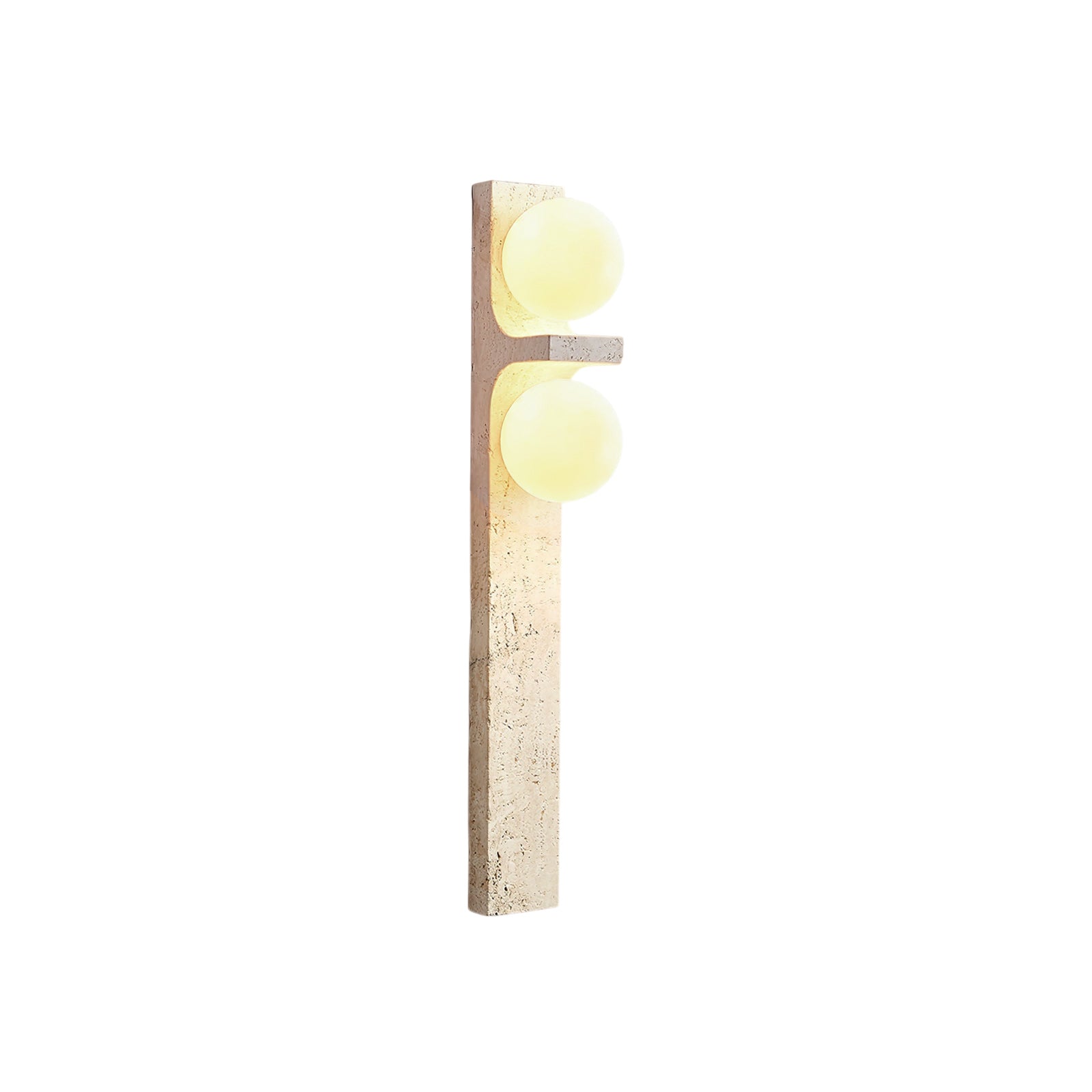 Eirikuvys Organic Modern Minimalist Travertine Wall Sconce - Neutralighting