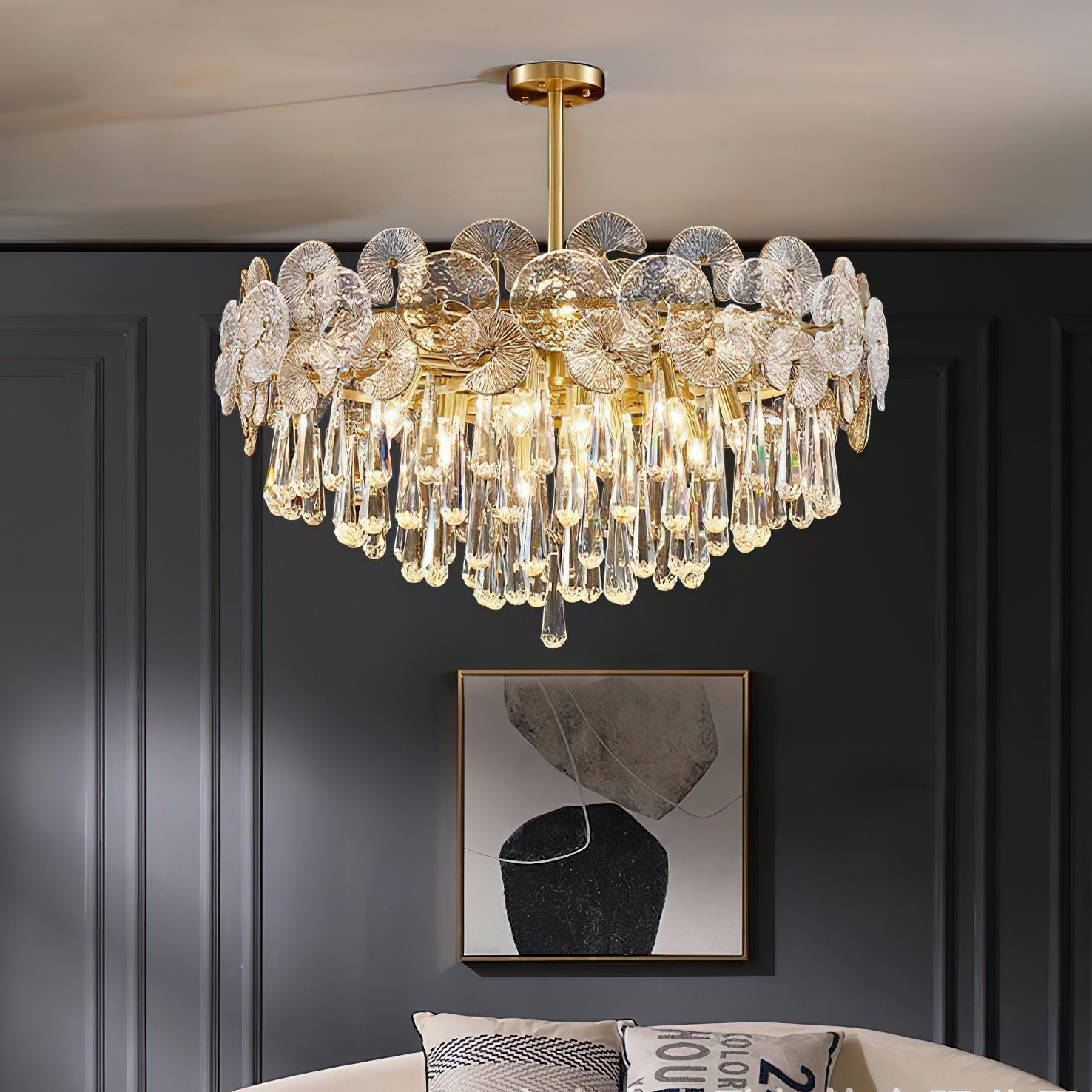 Caeluvyo Postmodern Luxury Elegance Crystal Chandelier - Neutralighting