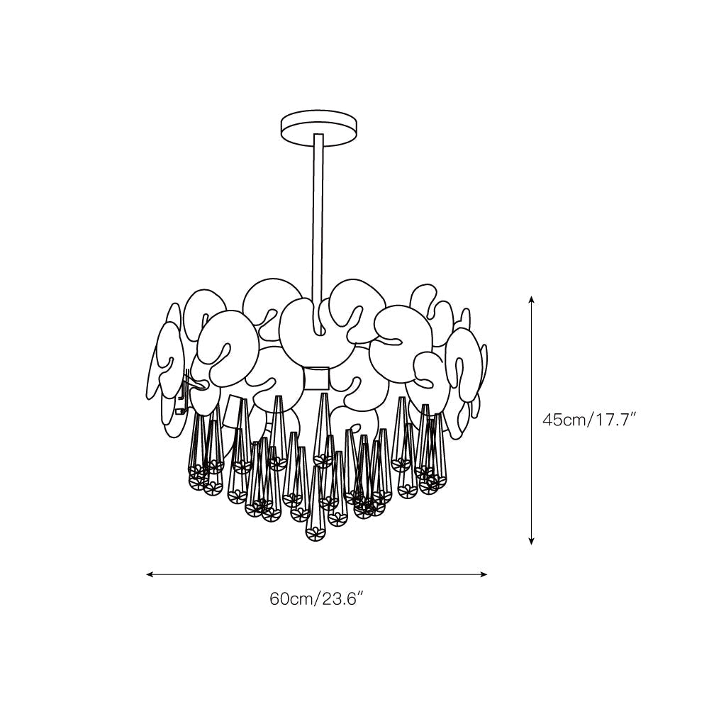 Caeluvyo Postmodern Luxury Elegance Crystal Chandelier - Neutralighting