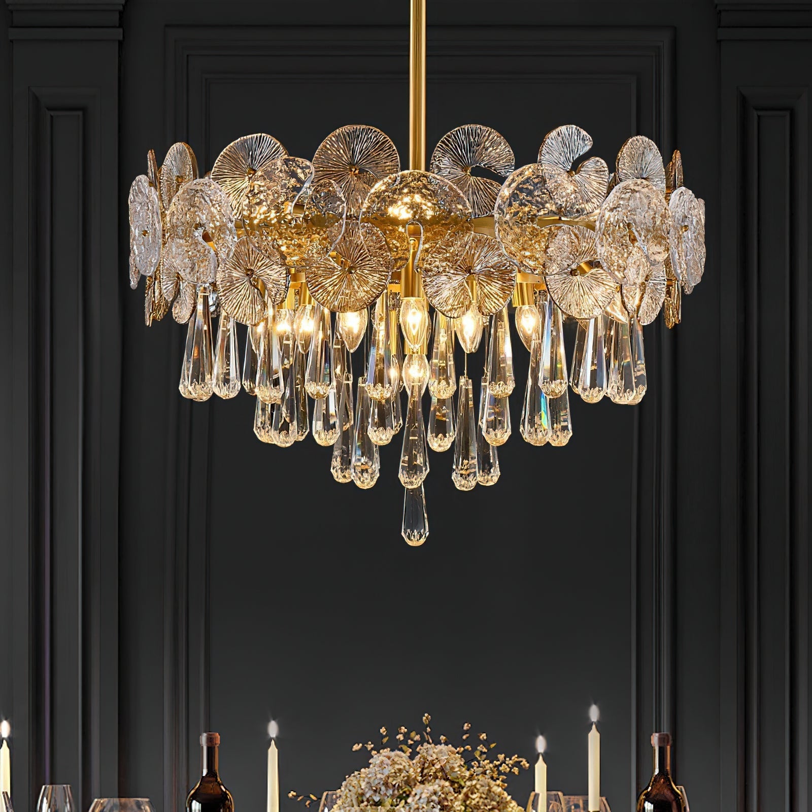 Caeluvyo Postmodern Luxury Elegance Crystal Chandelier - Neutralighting