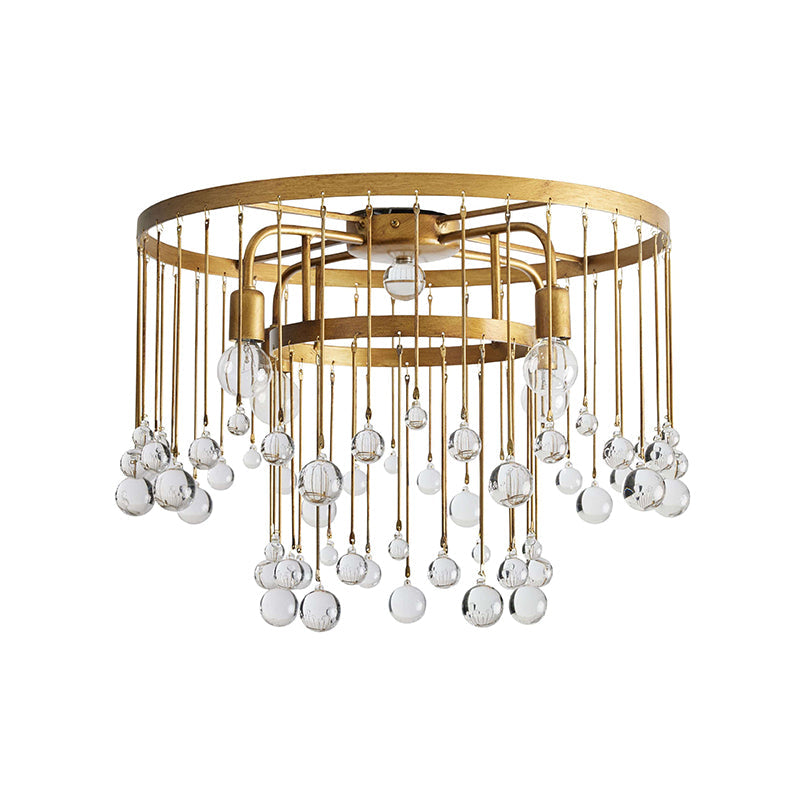 Fljotuvyo Postmodern Luxury Brass Crystal Flush Mount Ceiling Lamp - Neutralighting