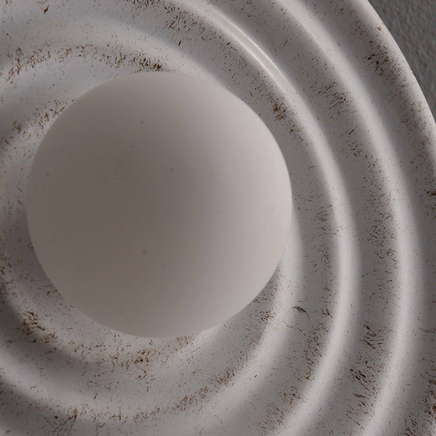 Wall Lamp Rippled Resin Round Shade Gentle Glow for Modern Spaces - Neutralighting