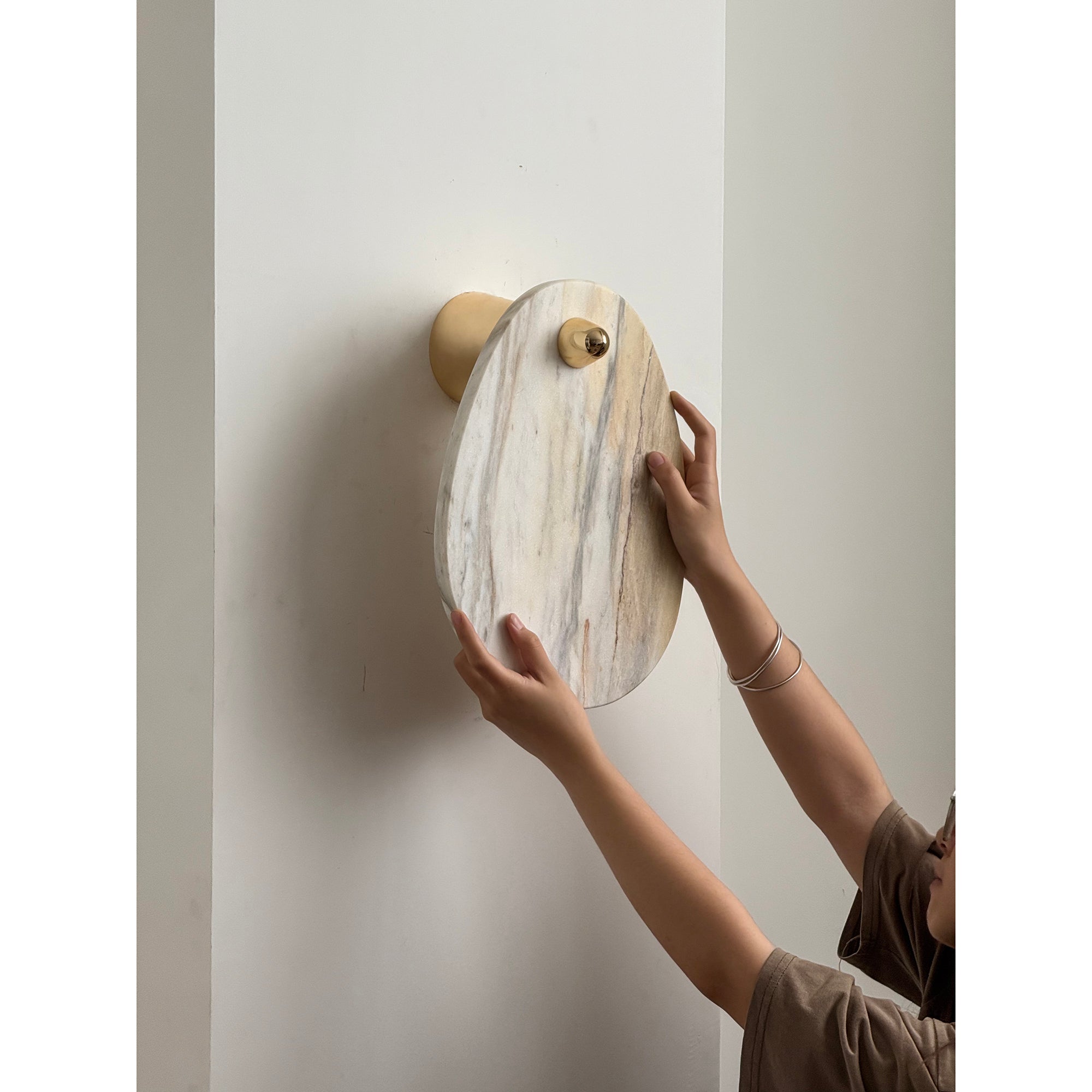 Norduvys Modern Luxurious Metal Marble Wall Lamp - Neutralighting