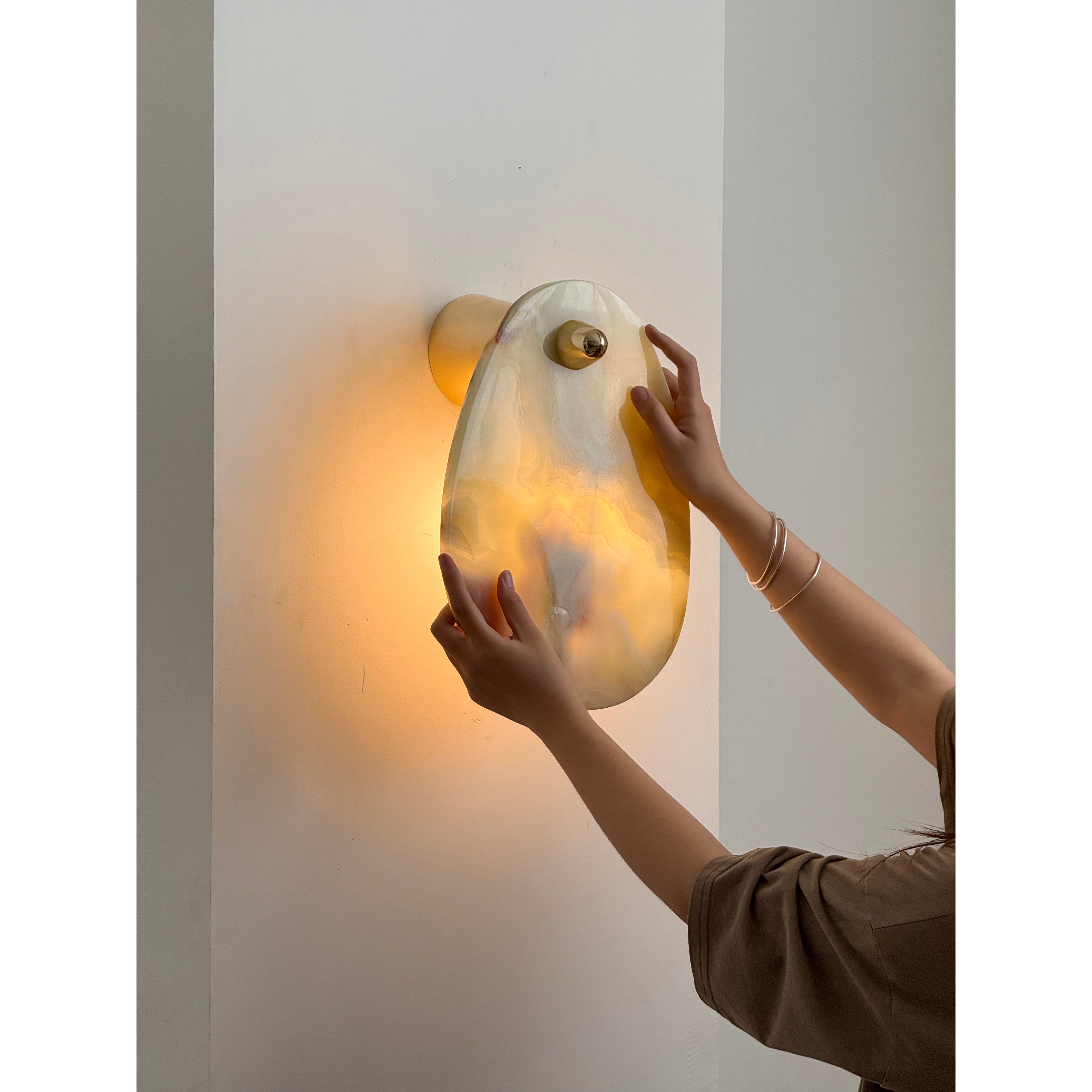Norduvys Modern Luxurious Metal Marble Wall Lamp - Neutralighting