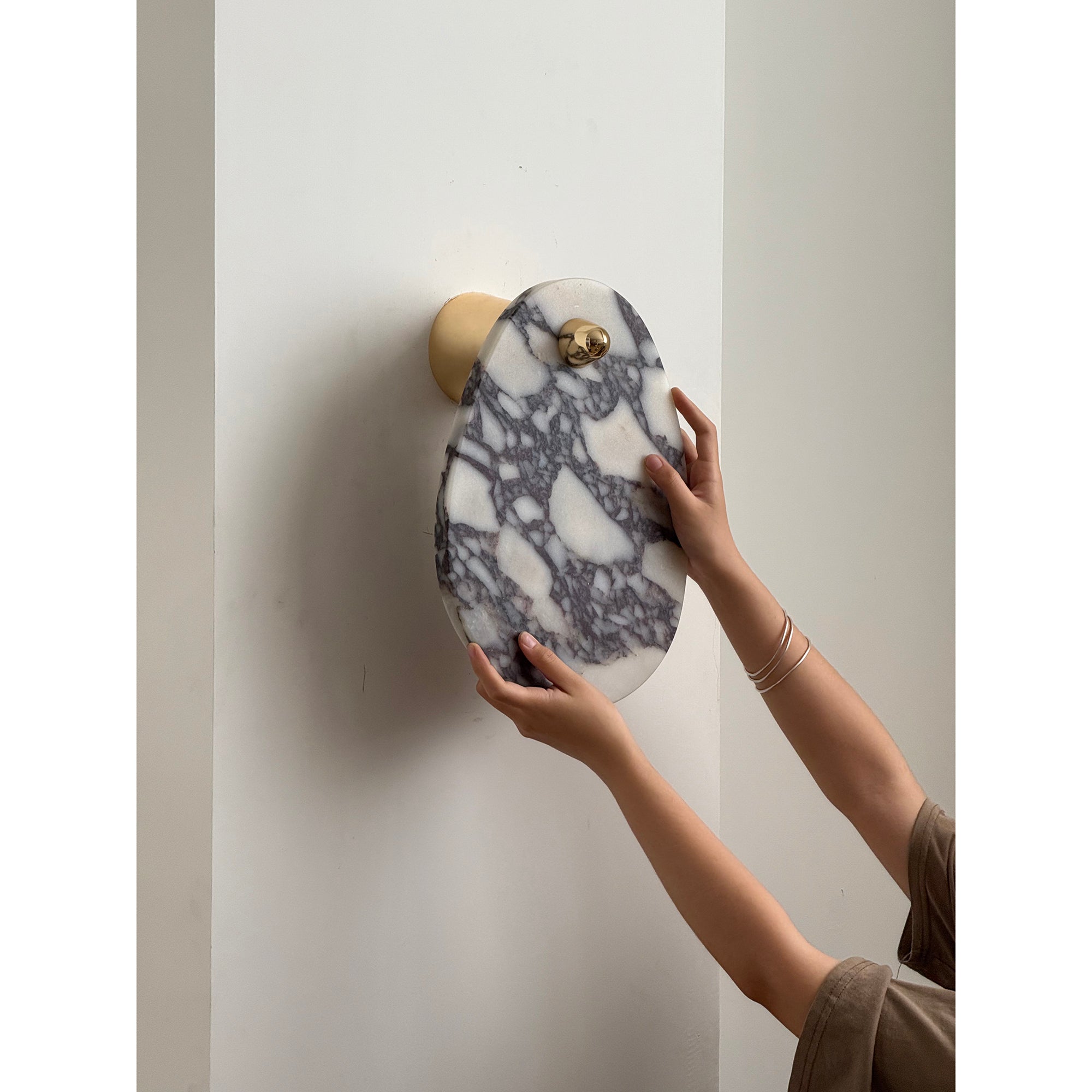 Norduvys Modern Luxurious Metal Marble Wall Lamp - Neutralighting