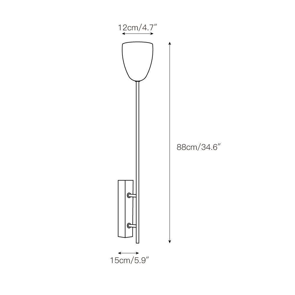 Kvennuvyo Modern Minimalist Walnut Metal Wood Wall Lamp - Neutralighting