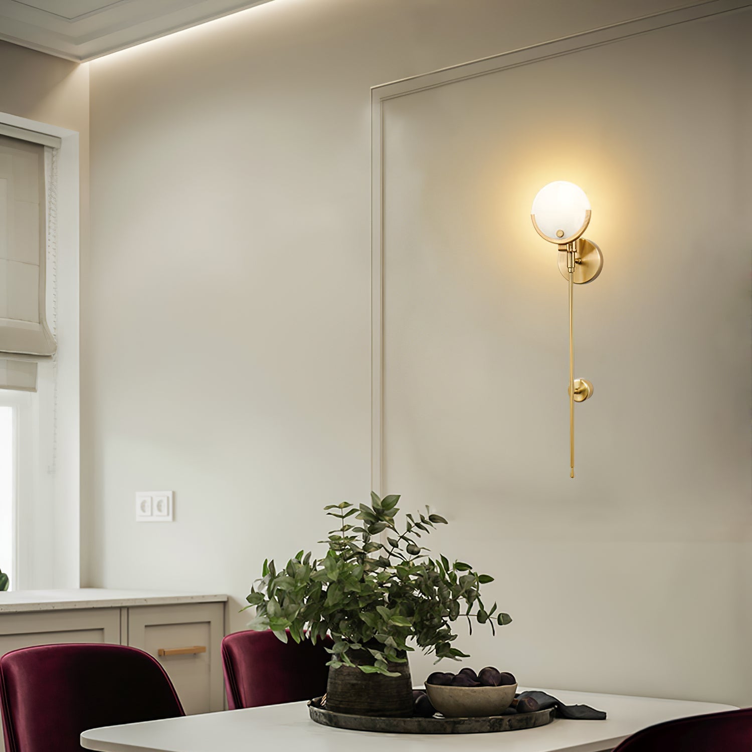 Bravi Brass Sconce Alabaster - Neutralighting