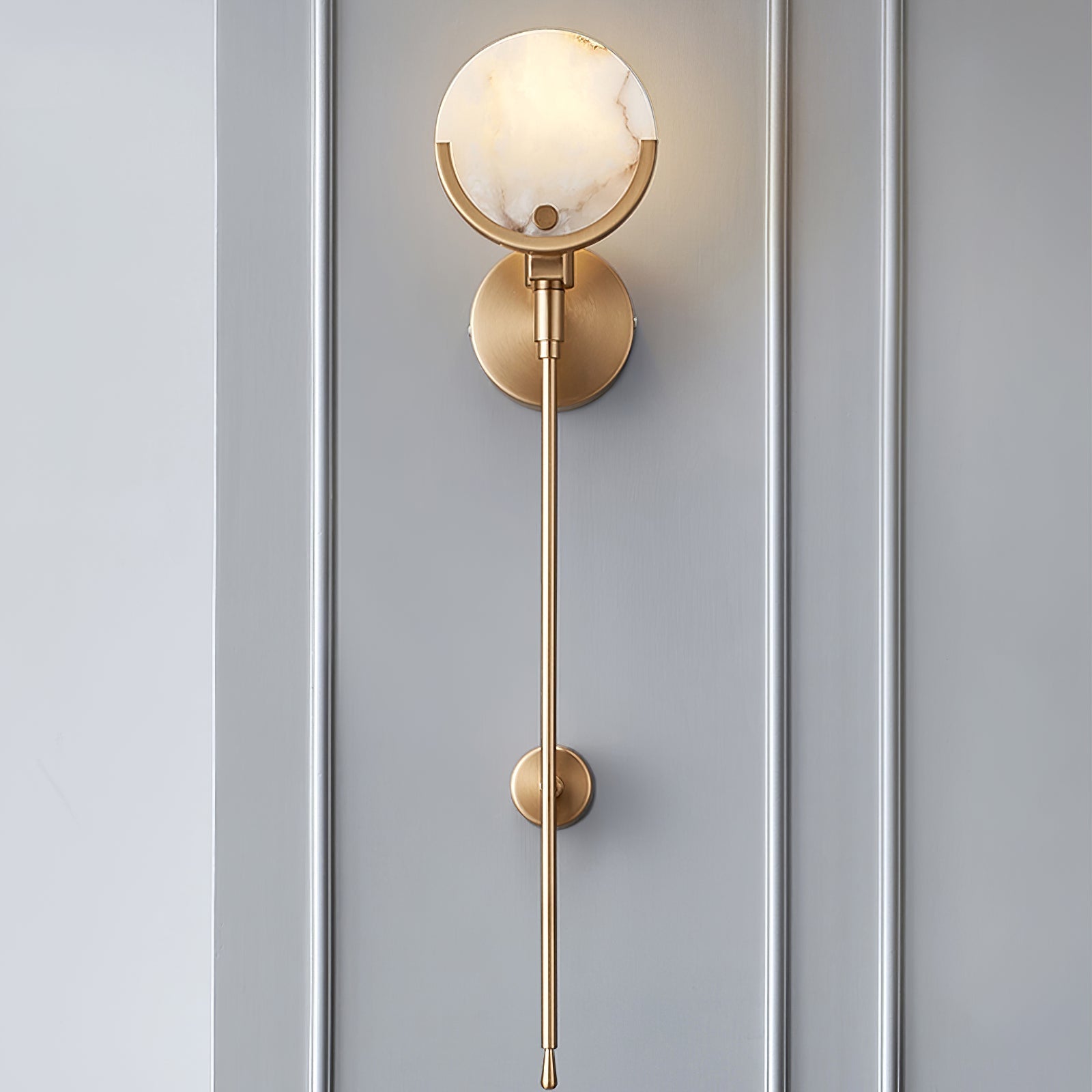 Bravi Brass Sconce Alabaster - Neutralighting