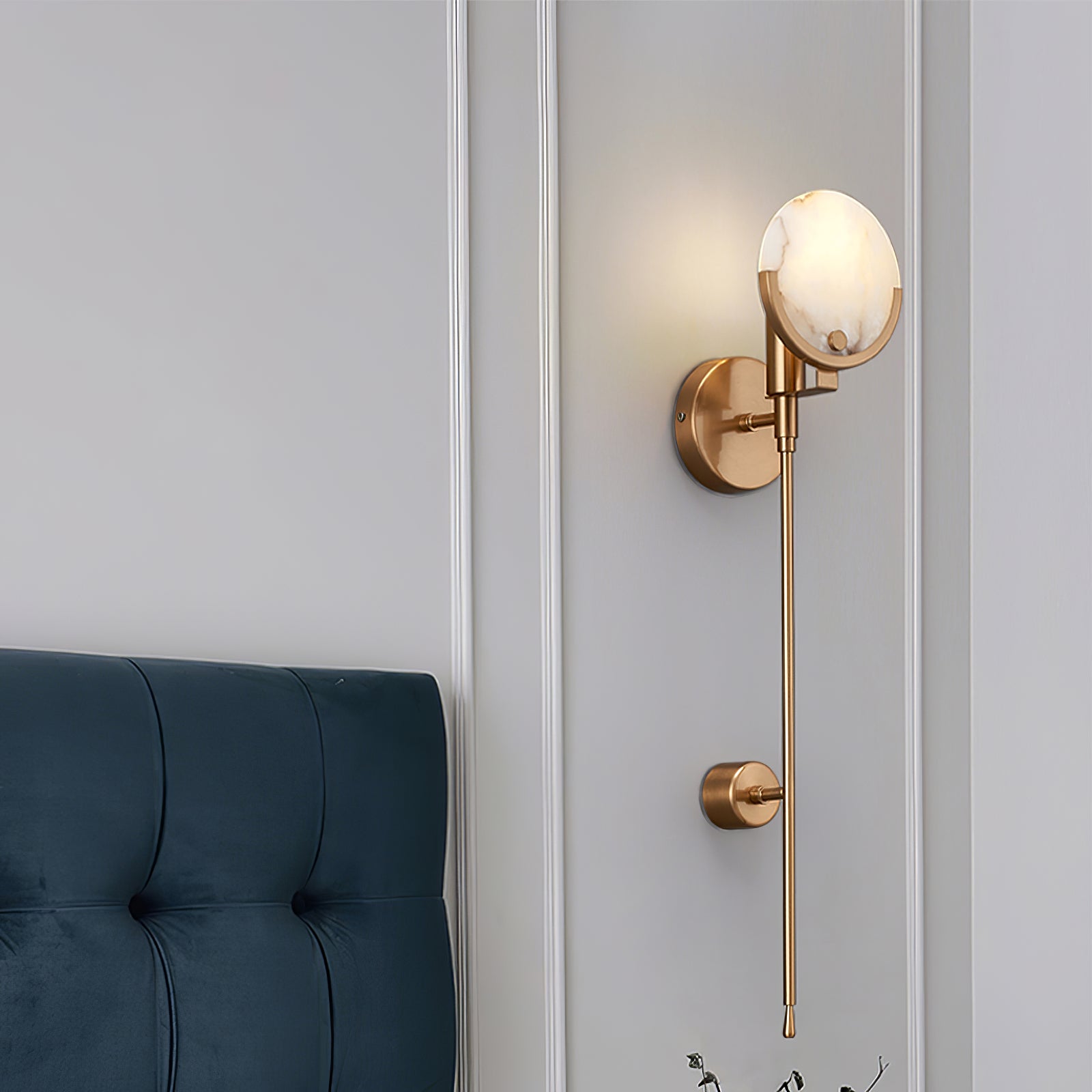 Bravi Brass Sconce Alabaster - Neutralighting
